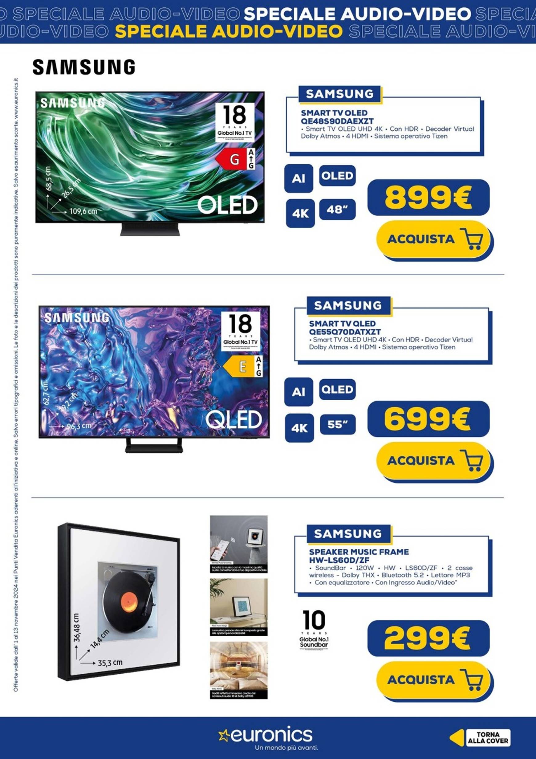 euronics - Volantino Euronics - Speciale Audio Video valido dal 01.11. al 13.11. - page: 3