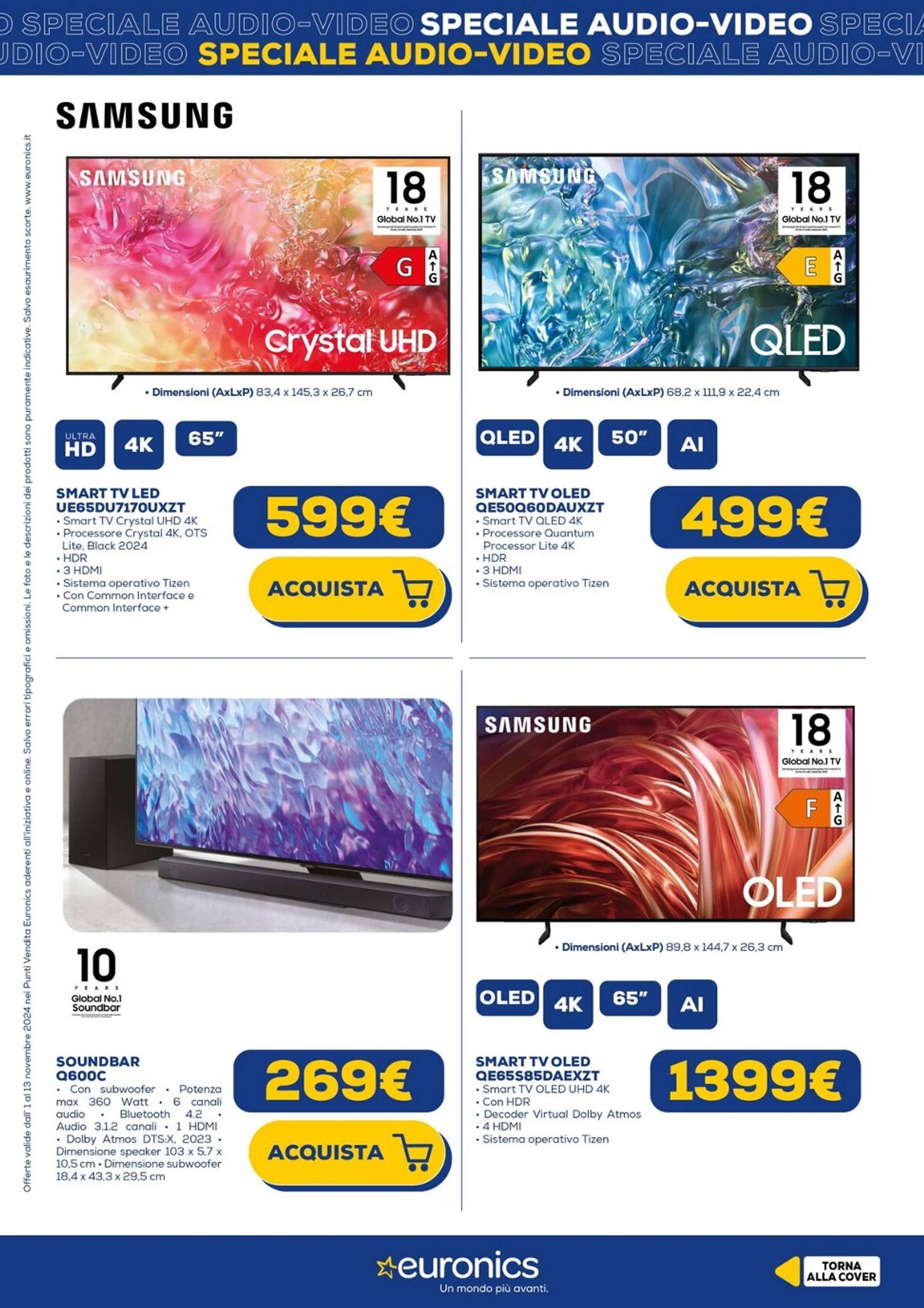 euronics - Volantino Euronics - Speciale Audio Video valido dal 01.11. al 13.11. - page: 2