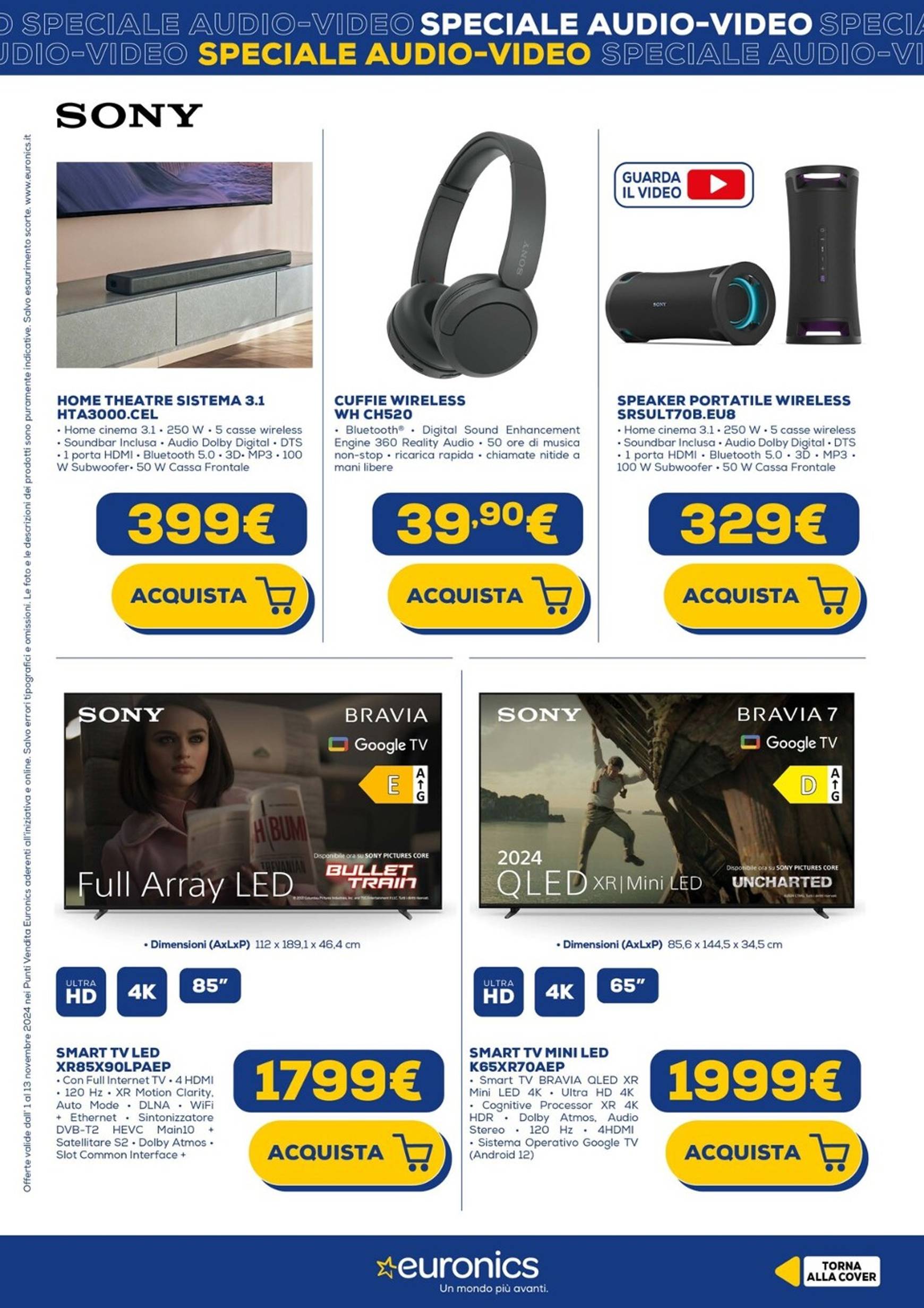 euronics - Volantino Euronics - Speciale Audio Video valido dal 01.11. al 13.11. - page: 8