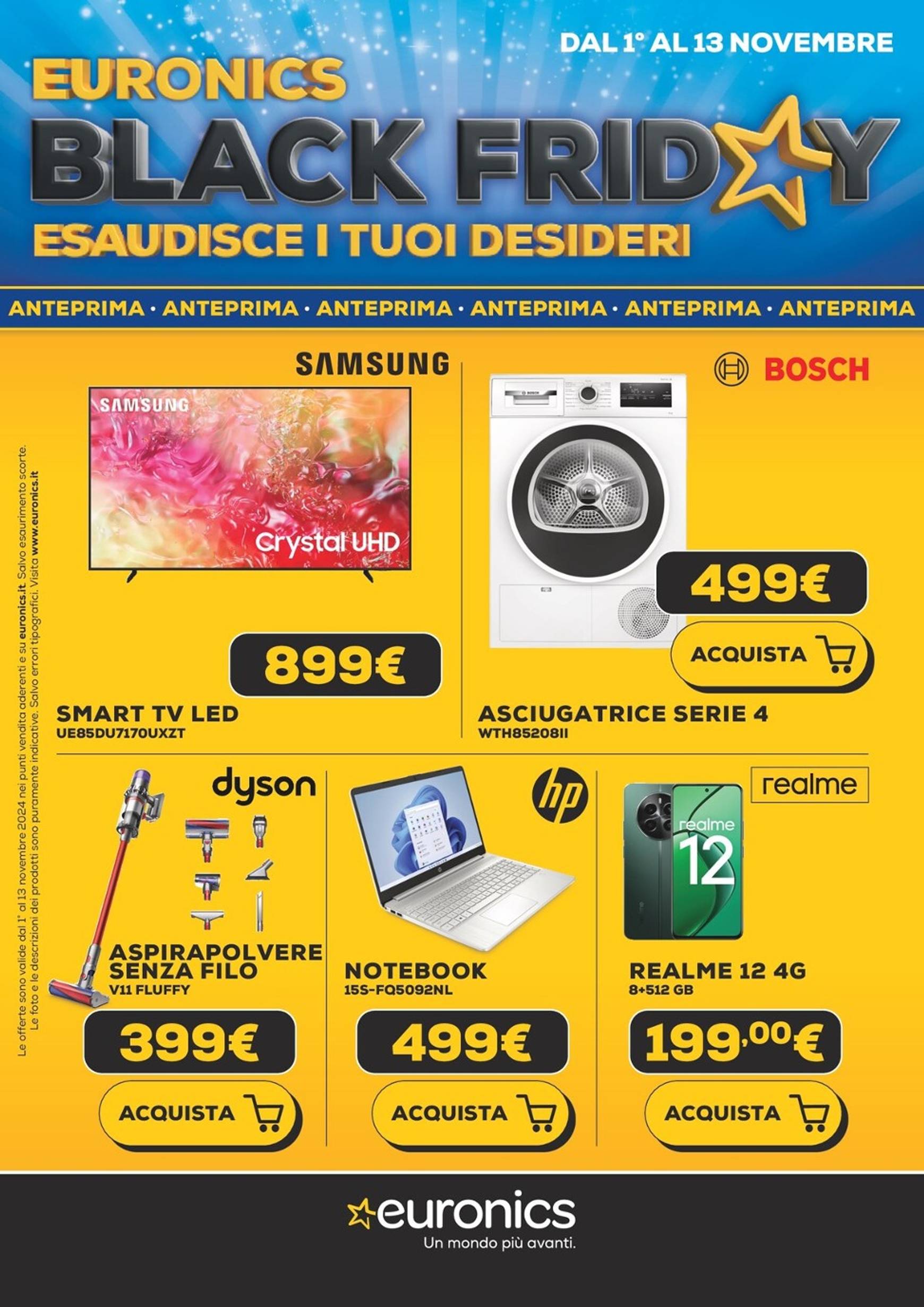 euronics - Volantino Euronics - Black Friday valido dal 01.11. al 13.11.