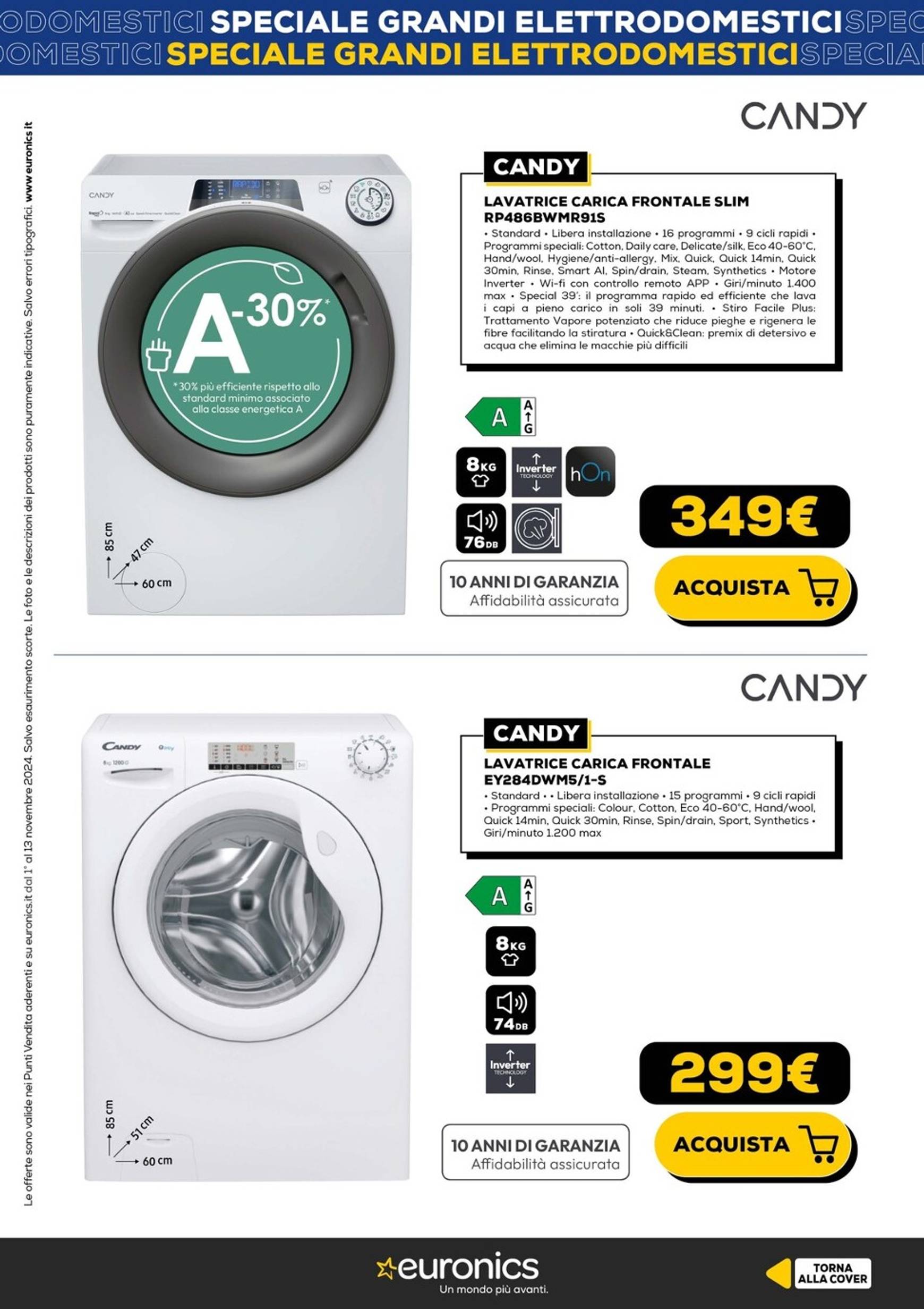 euronics - Volantino Euronics - Speciale Grandi Elettrodomestici valido dal 01.11. al 13.11. - page: 6