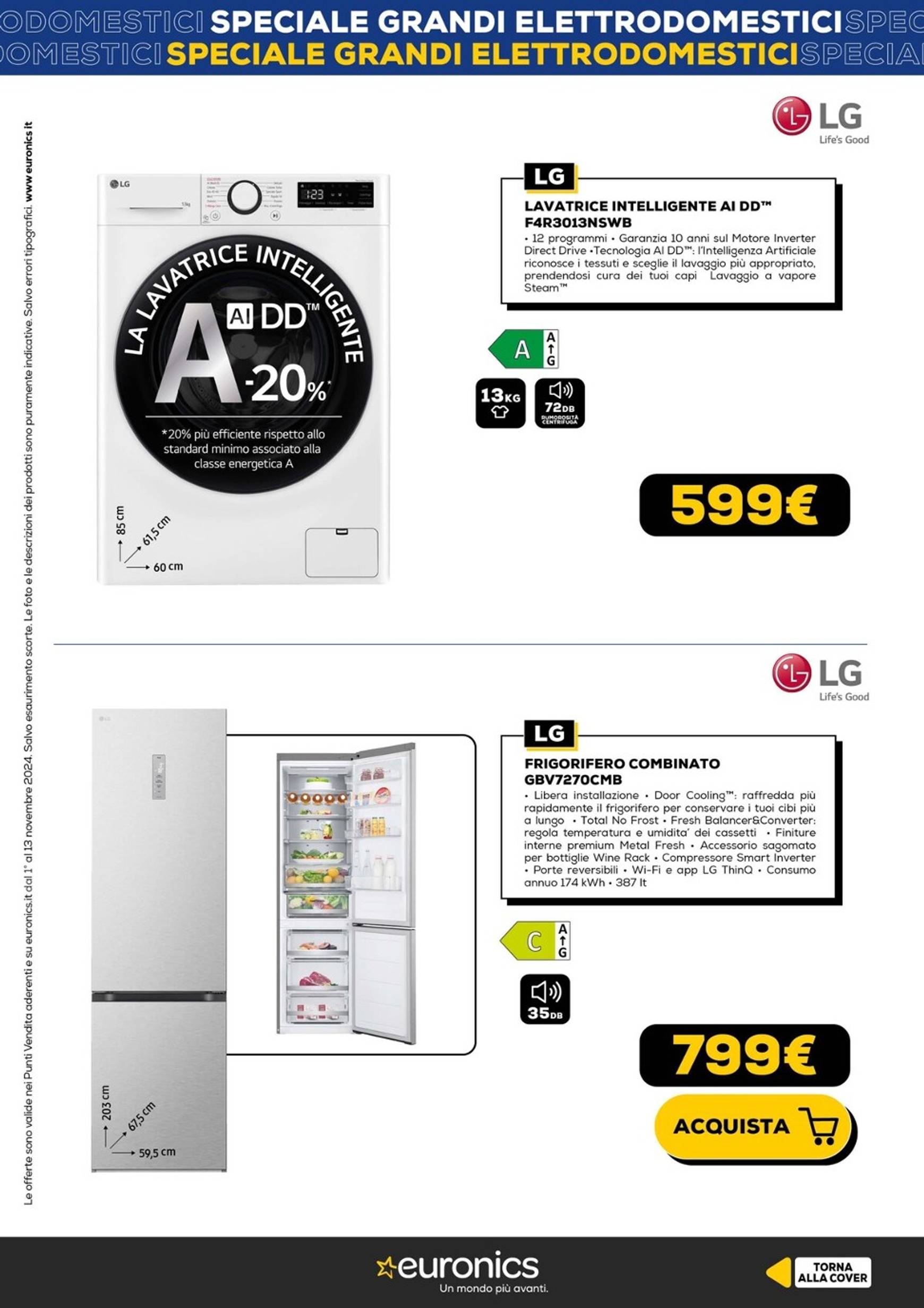 euronics - Volantino Euronics - Speciale Grandi Elettrodomestici valido dal 01.11. al 13.11. - page: 10