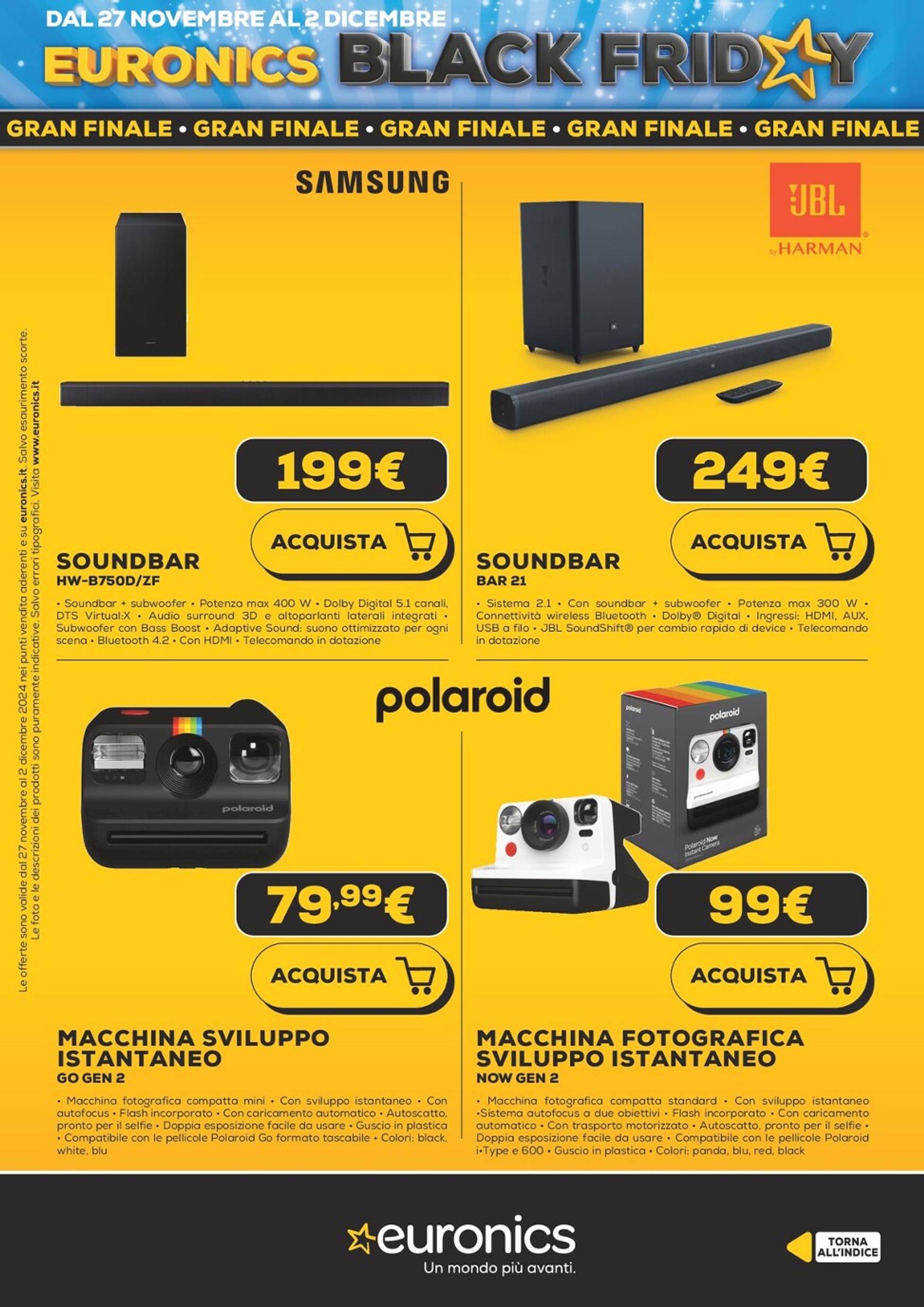 euronics - Volantino Euronics - Black Friday valido dal 27/11 al 02/12 - page: 9