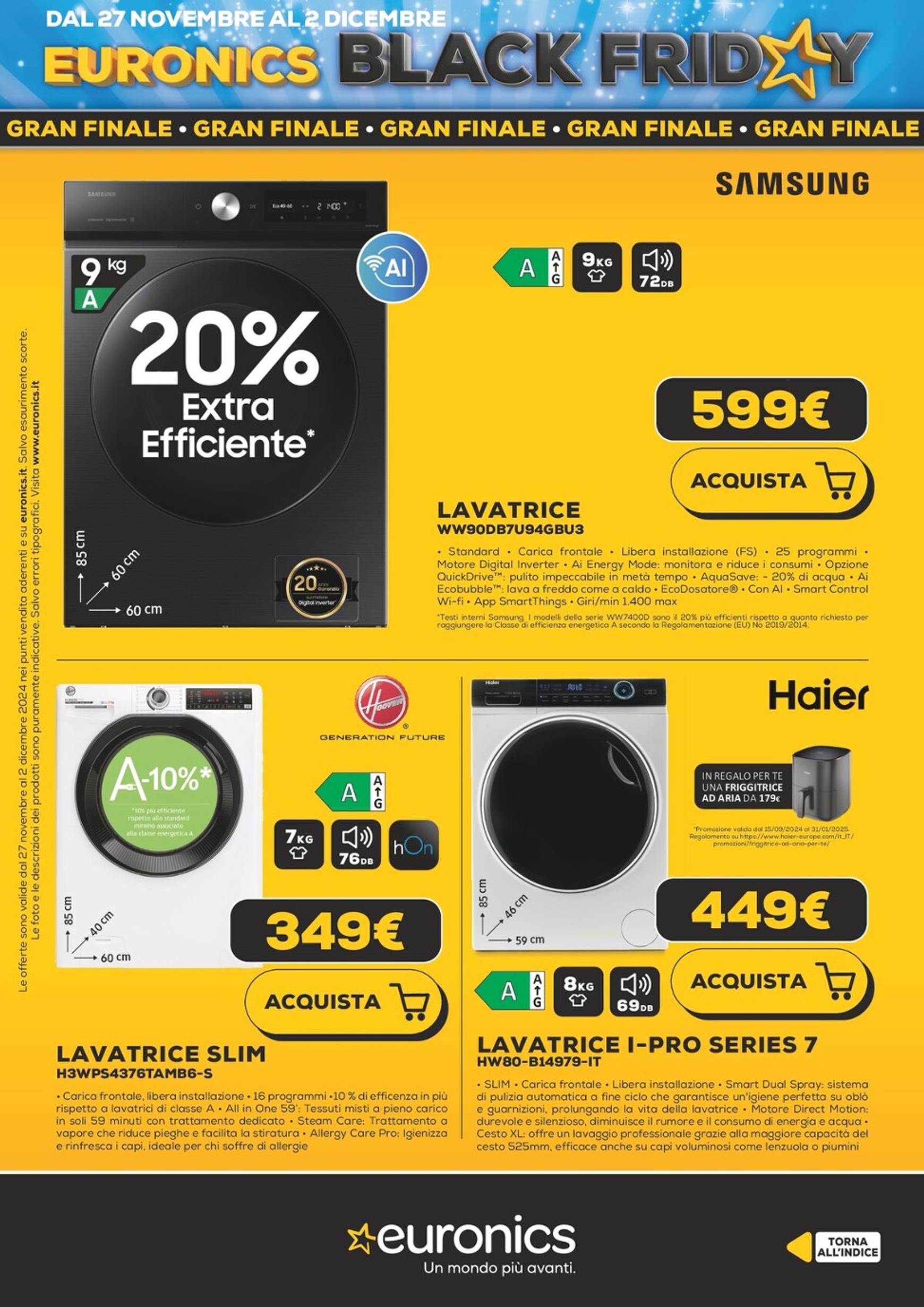 euronics - Volantino Euronics - Black Friday valido dal 27/11 al 02/12 - page: 25