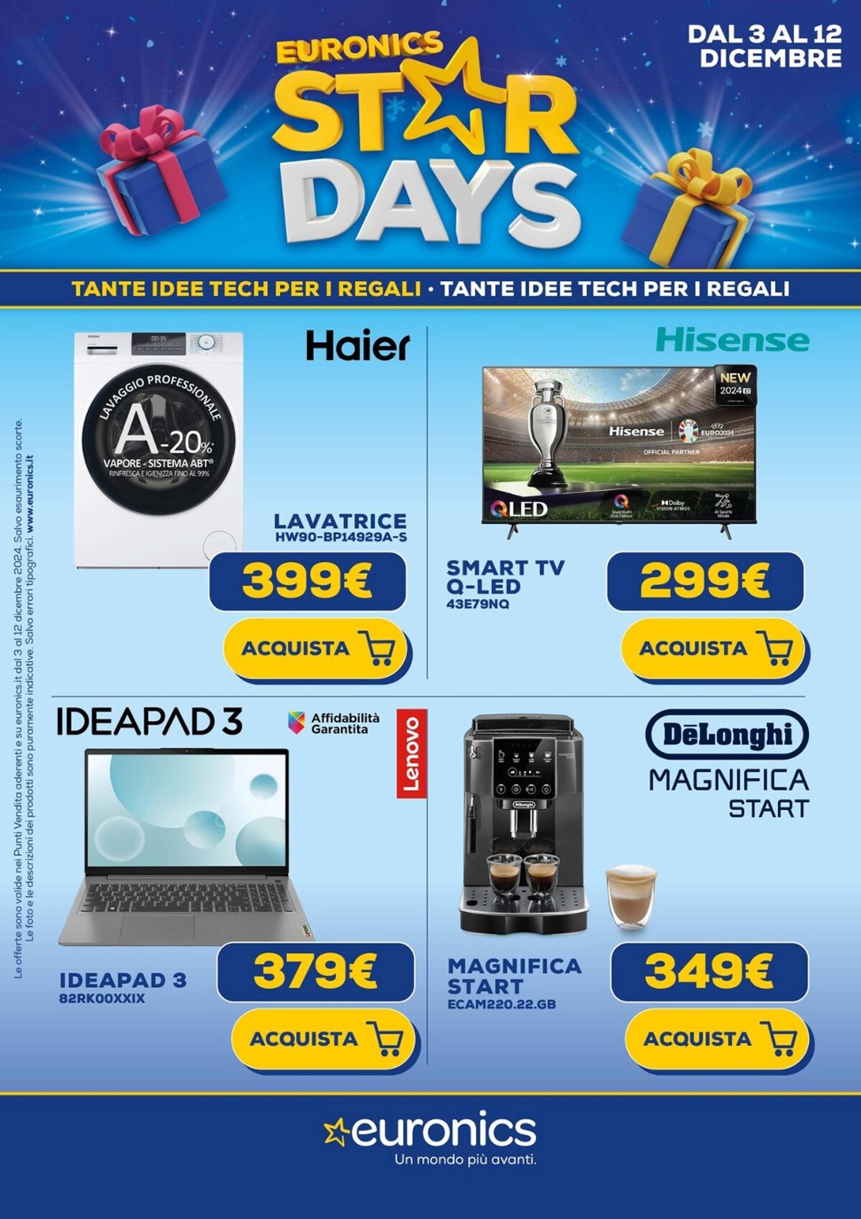 euronics - Volantino Euronics - Star Days valido dal 03/12 al 12/12