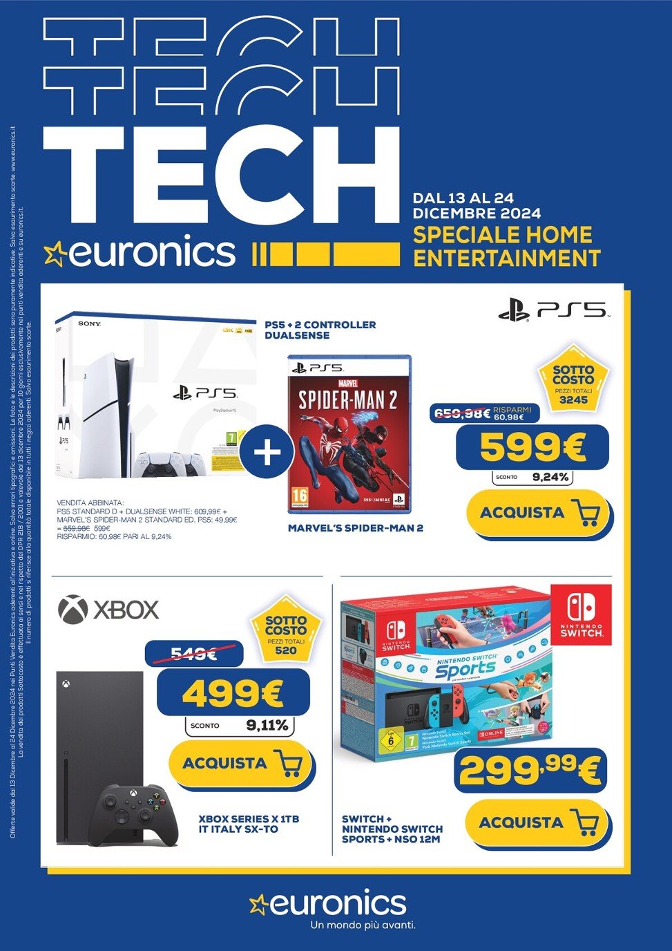 euronics - Volantino Euronics - Speciale Home Entertainment valido dal 13/12 al 24/12