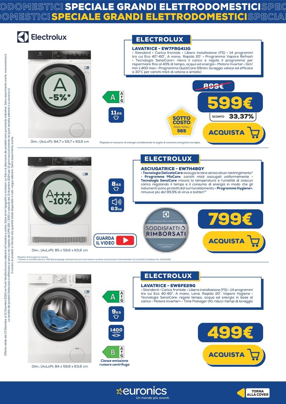 euronics - Volantino Euronics - Speciale Grandi Elettrodomestici valido dal 13/12 al 31/12 - page: 11