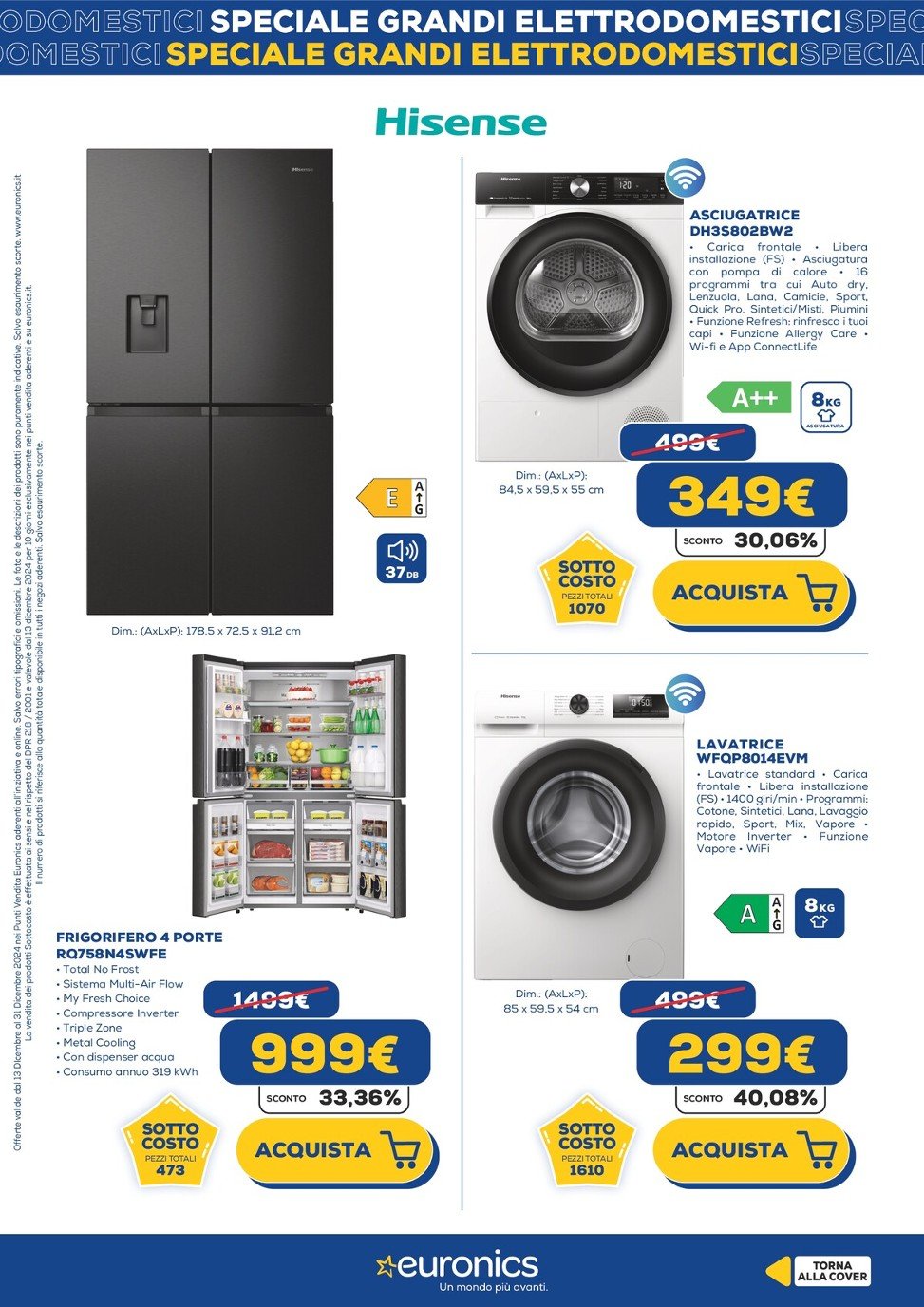 euronics - Volantino Euronics - Speciale Grandi Elettrodomestici valido dal 13/12 al 31/12 - page: 2