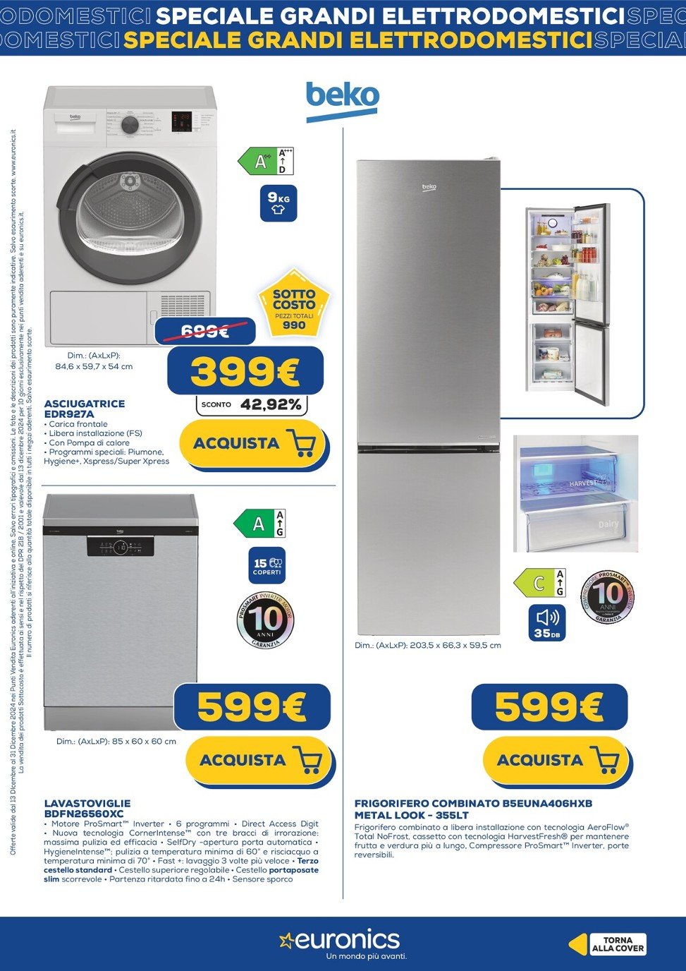 euronics - Volantino Euronics - Speciale Grandi Elettrodomestici valido dal 13/12 al 31/12 - page: 5