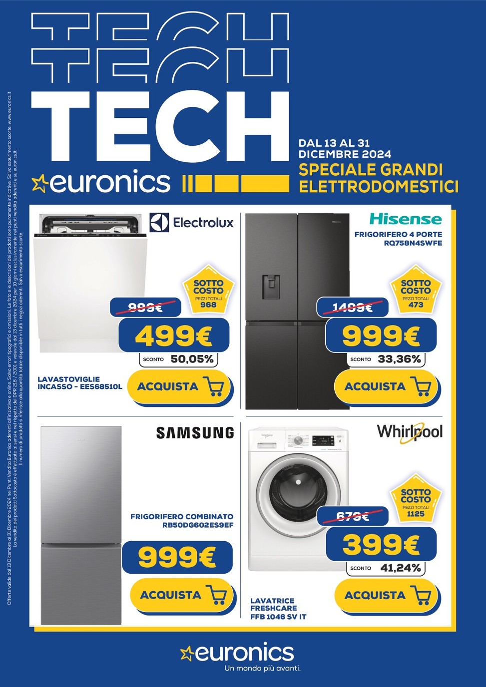 euronics - Volantino Euronics - Speciale Grandi Elettrodomestici valido dal 13/12 al 31/12