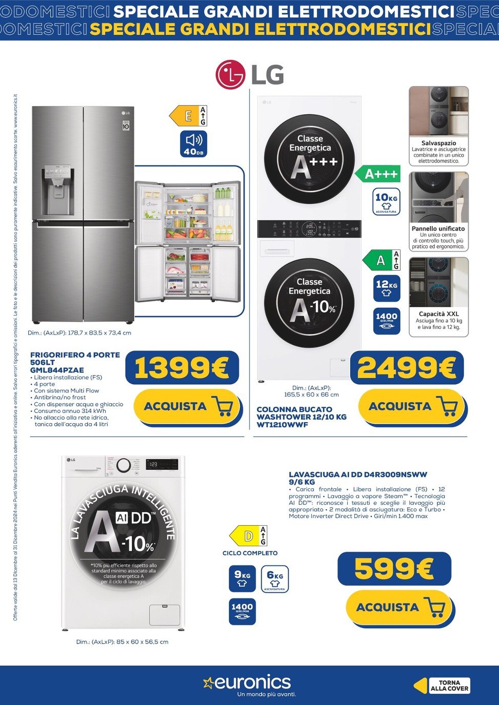 euronics - Volantino Euronics - Speciale Grandi Elettrodomestici valido dal 13/12 al 31/12 - page: 6