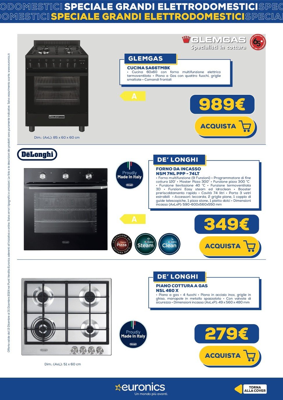 euronics - Volantino Euronics - Speciale Grandi Elettrodomestici valido dal 13/12 al 31/12 - page: 9