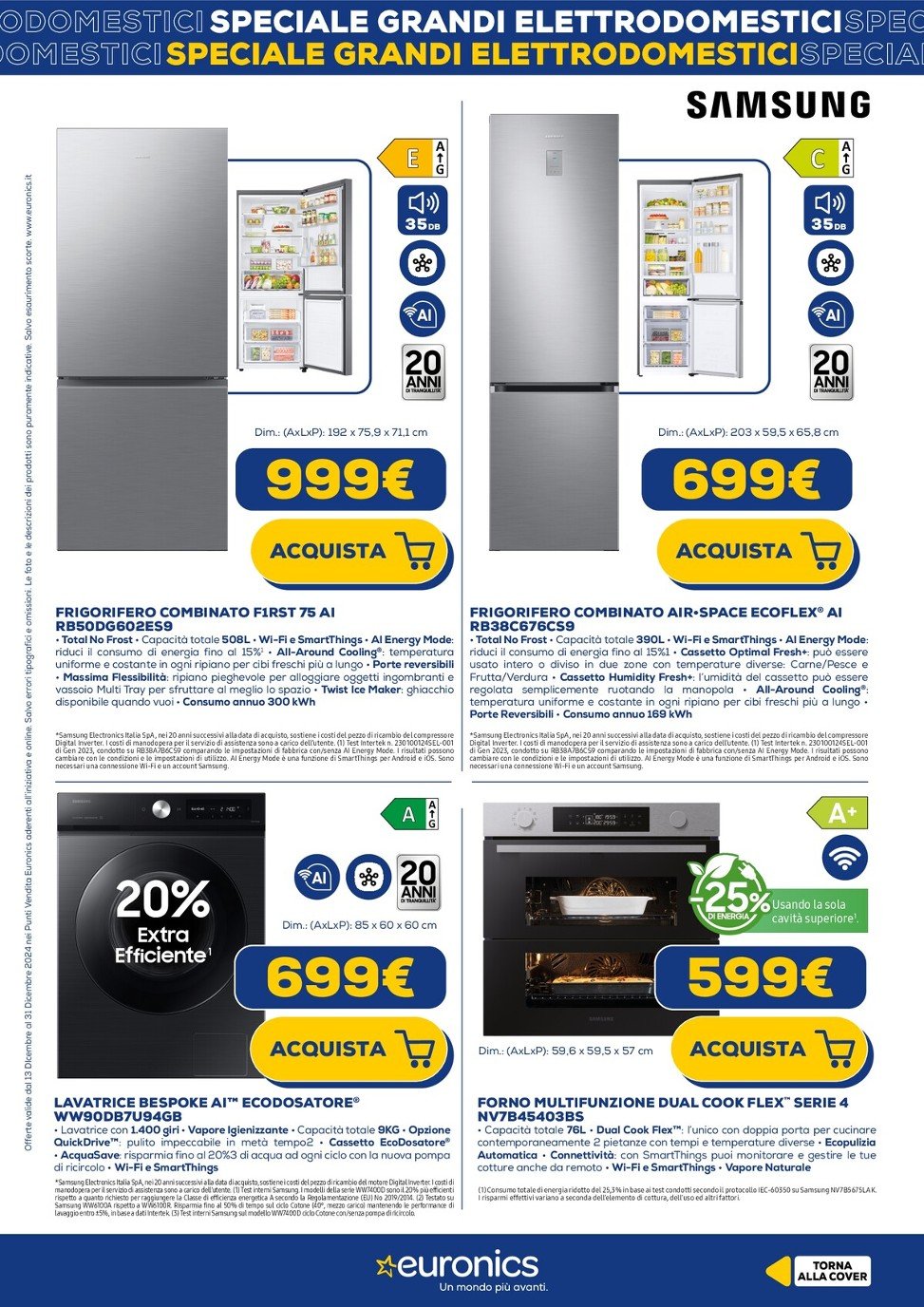 euronics - Volantino Euronics - Speciale Grandi Elettrodomestici valido dal 13/12 al 31/12 - page: 3