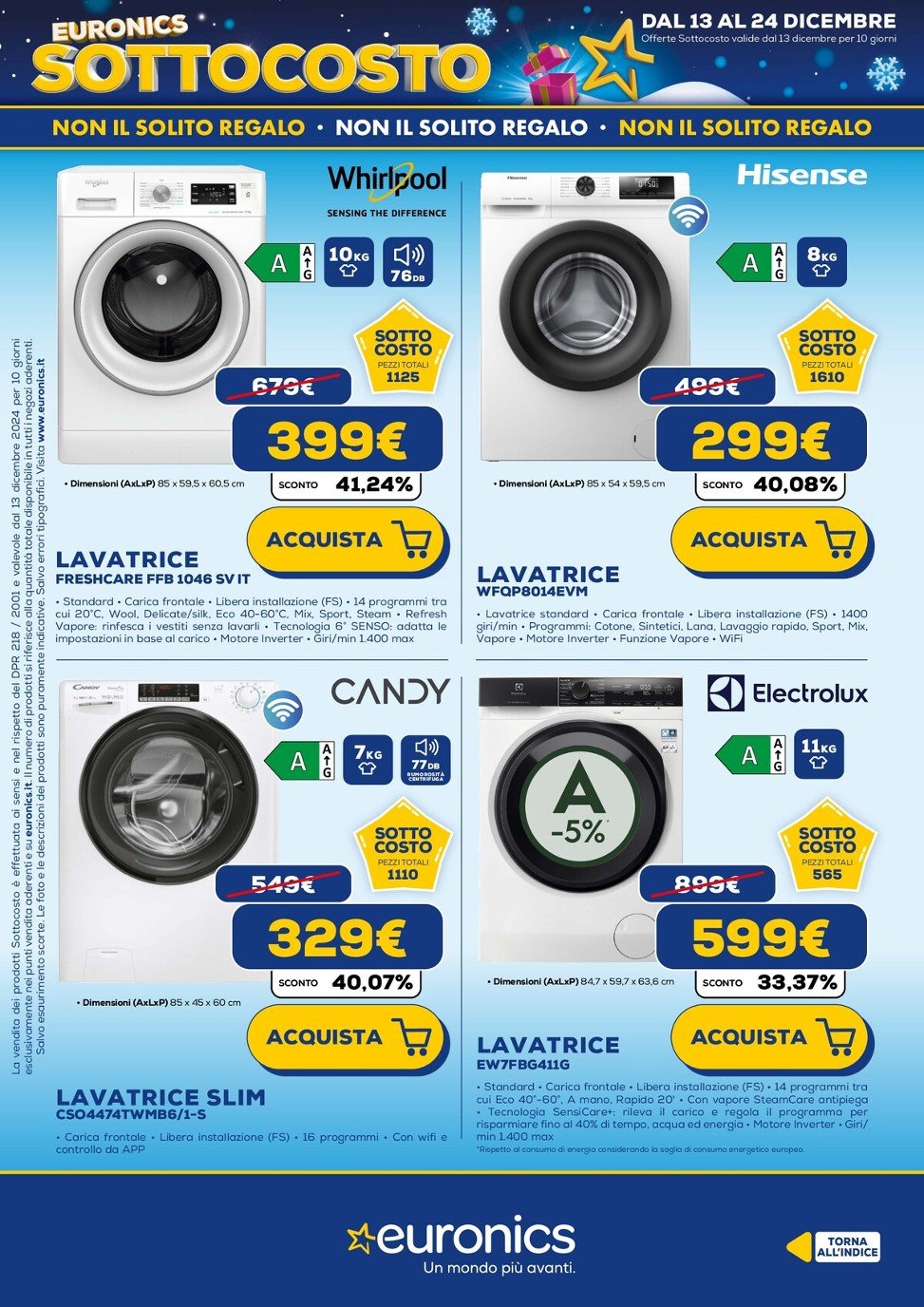 euronics - Volantino Euronics - Sottocosto valido dal 13/12 al 24/12 - page: 21