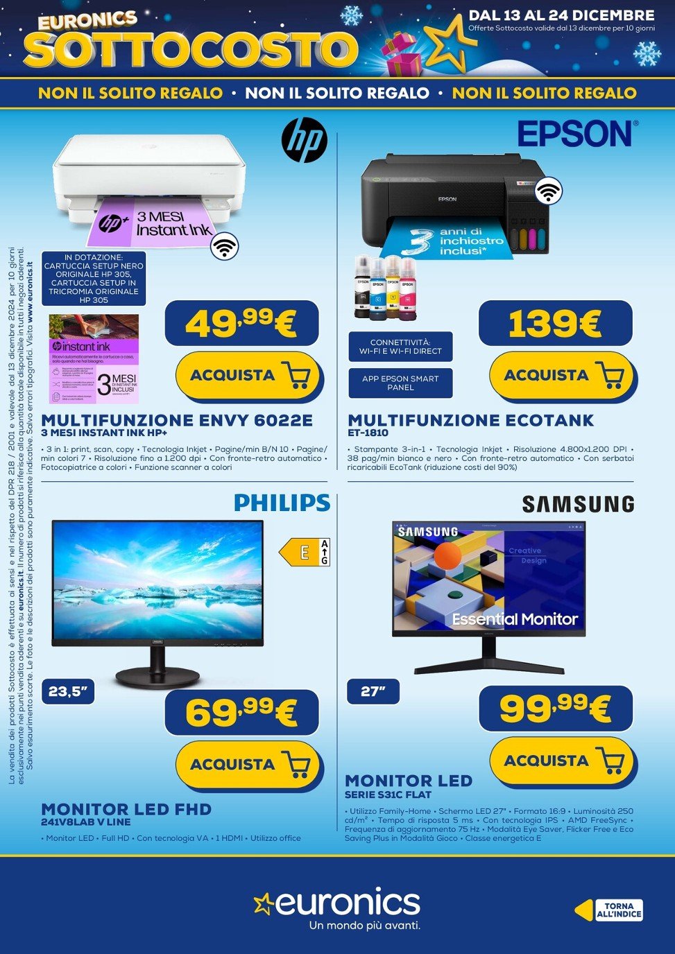 euronics - Volantino Euronics - Sottocosto valido dal 13/12 al 24/12 - page: 19