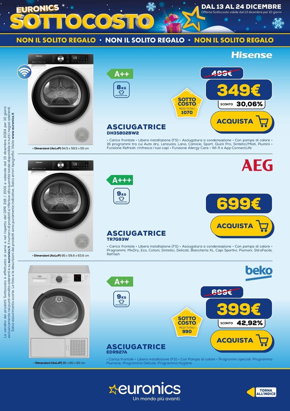 euronics - Volantino Euronics - Sottocosto valido dal 13/12 al 24/12 - page: 20