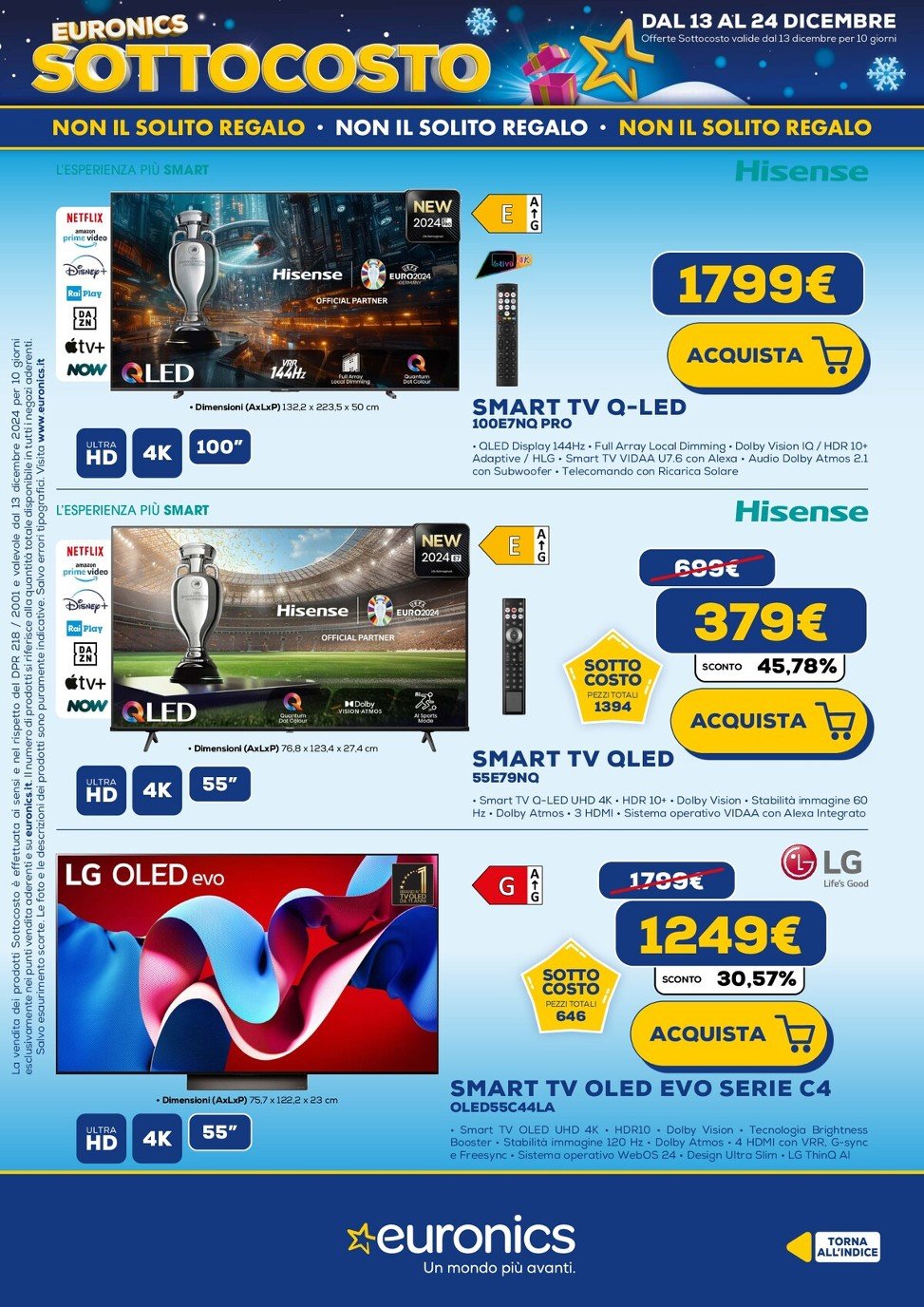 euronics - Volantino Euronics - Sottocosto valido dal 13/12 al 24/12 - page: 3