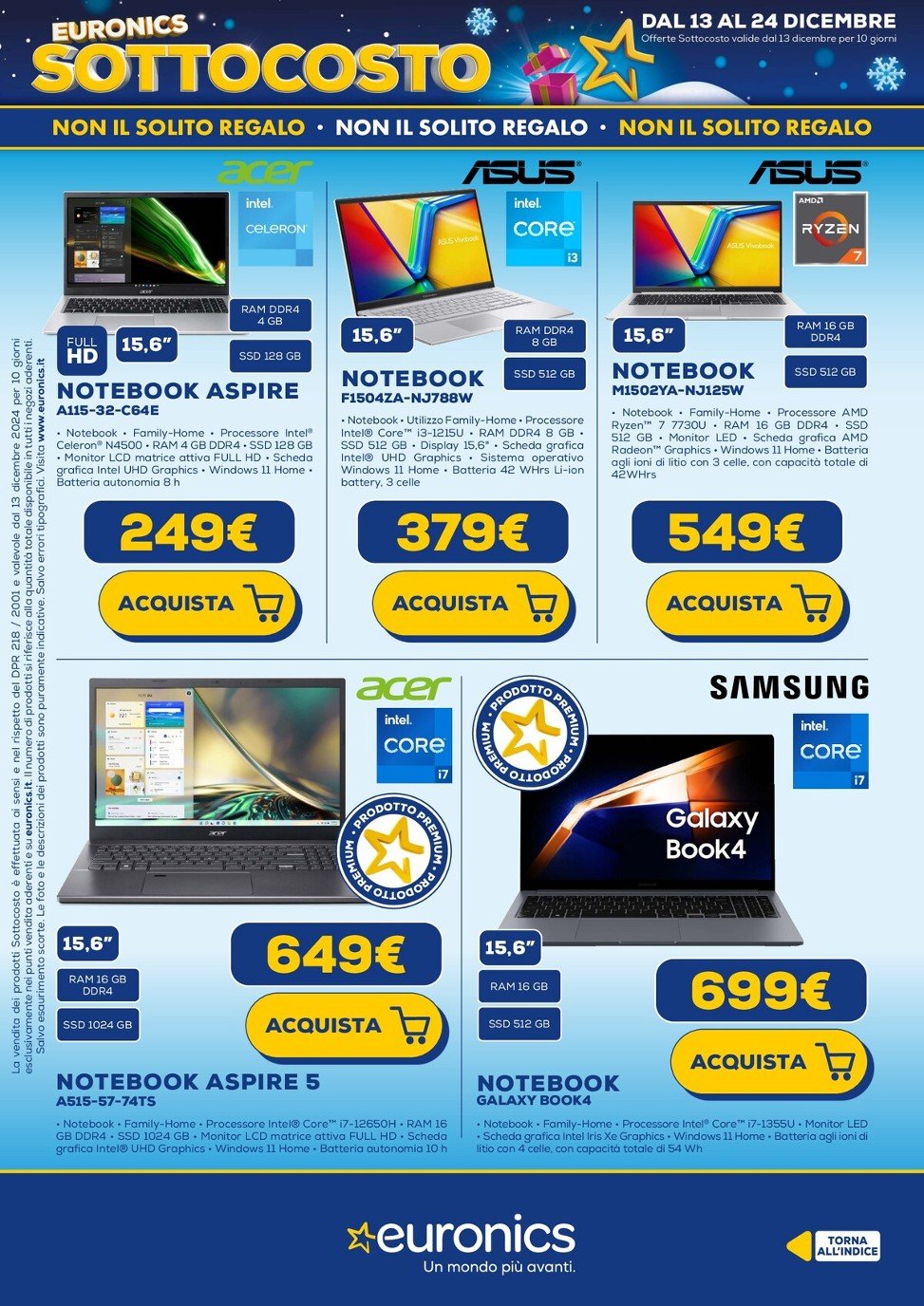 euronics - Volantino Euronics - Sottocosto valido dal 13/12 al 24/12 - page: 10