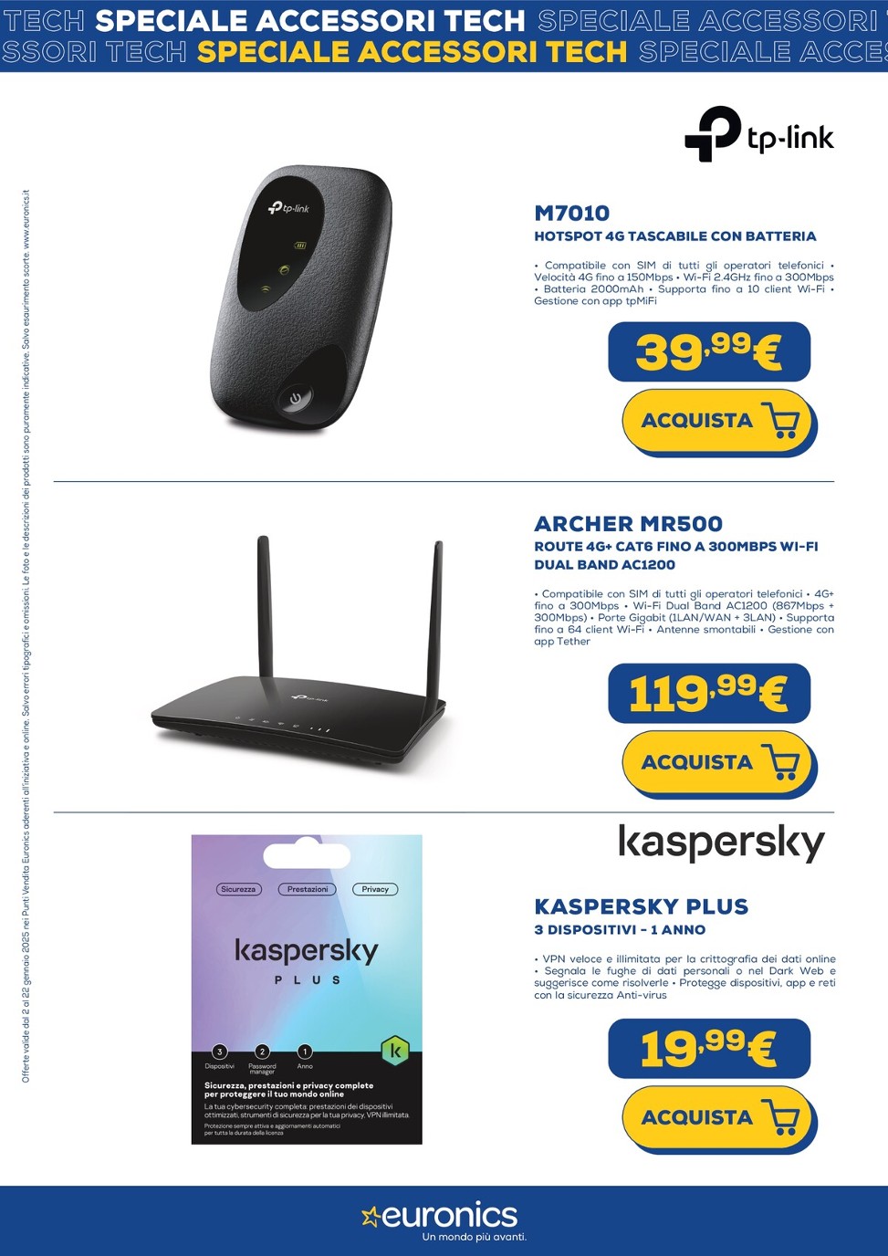 euronics - Volantino Euronics - Speciale Accessori Tech valido dal 02/01 al 22/01 - page: 8