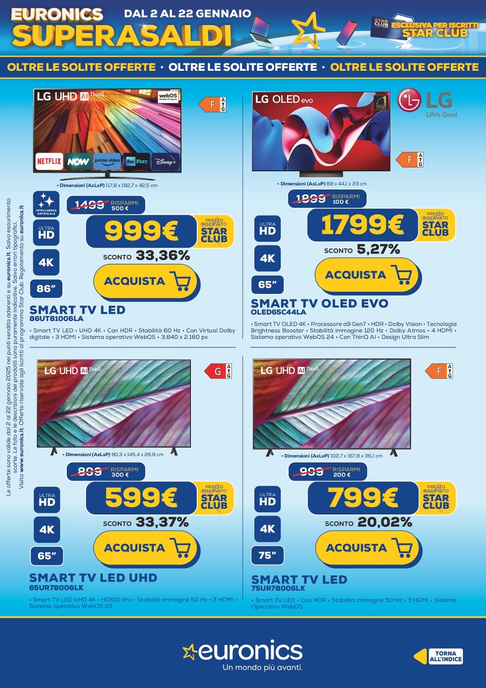 euronics - Volantino Euronics - Superasaldi valido dal 02/01 al 22/01 - page: 4