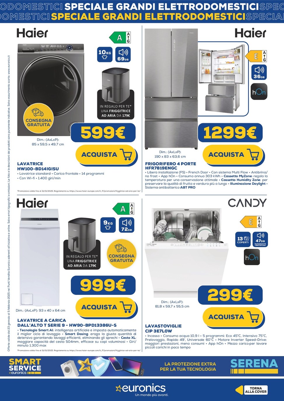 euronics - Volantino Euronics - Speciale Grandi Elettrodomestici valido dal 23/01 al 05/02 - page: 7