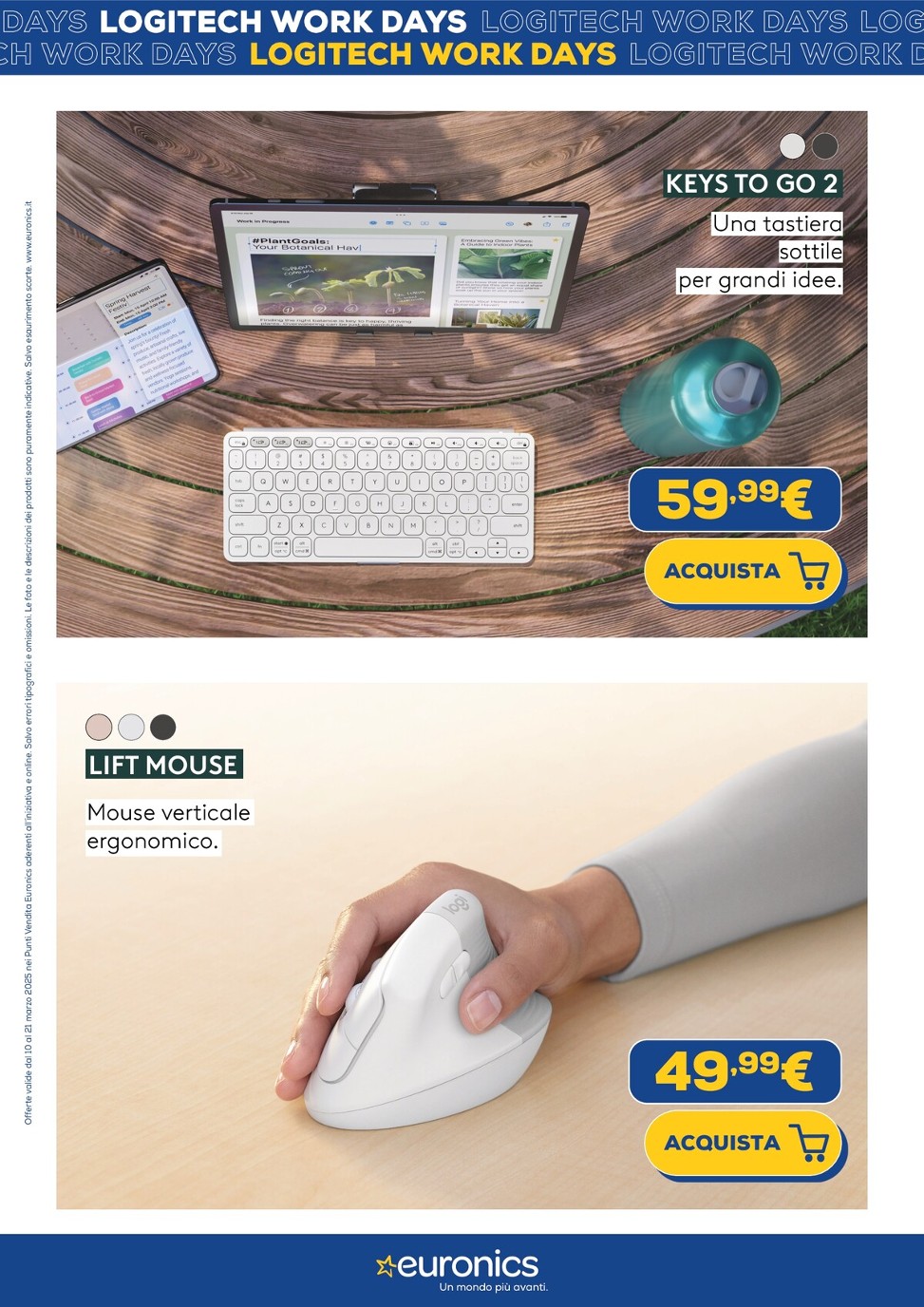 euronics - Volantino Euronics - Logitech valido dal 11/03 al 21/03 - page: 2