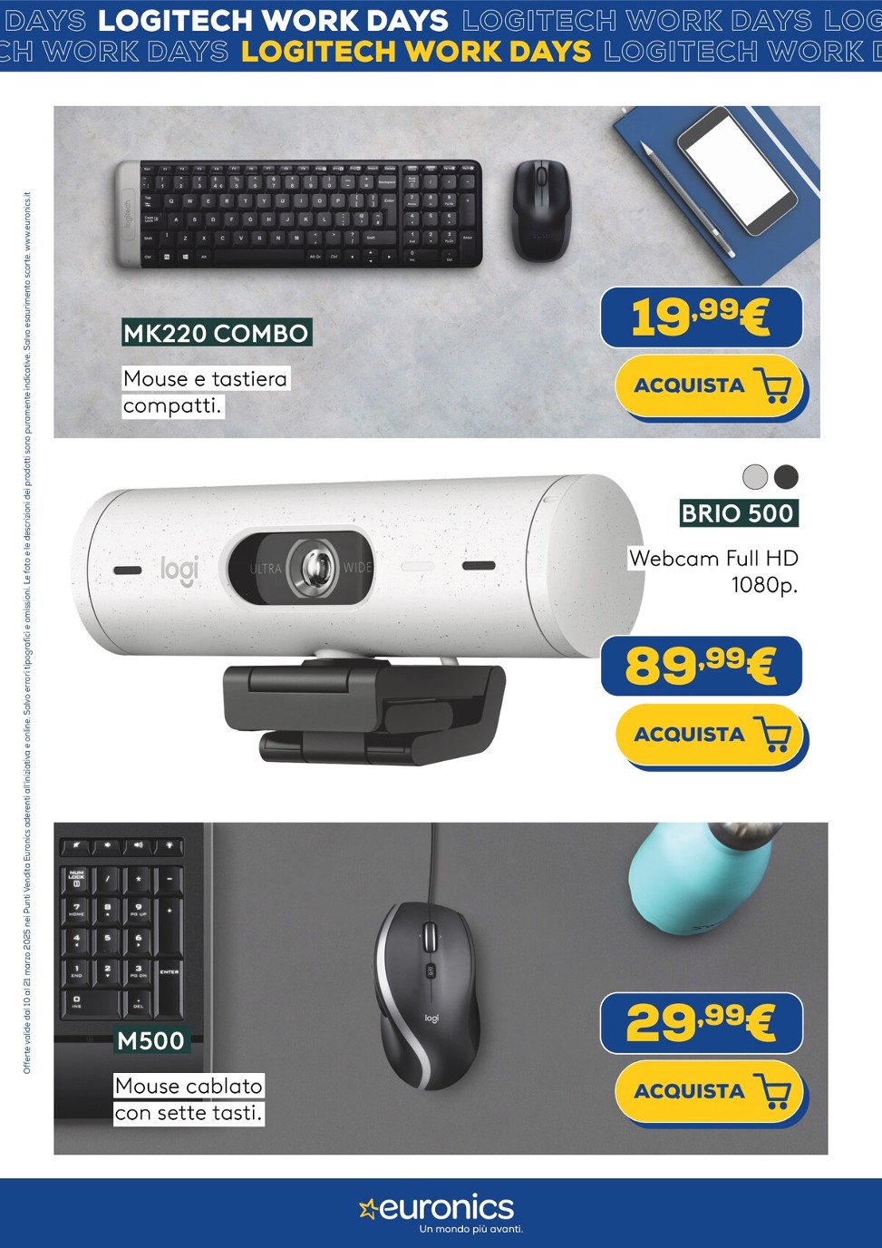 euronics - Volantino Euronics - Logitech valido dal 11/03 al 21/03 - page: 8