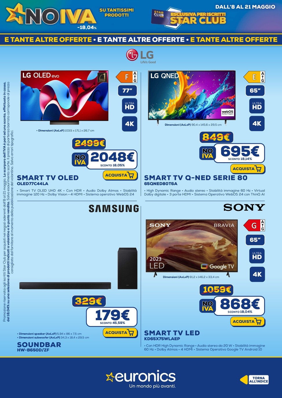 euronics - Volantino Euronics valido dal 08/05 al 21/05 - page: 20