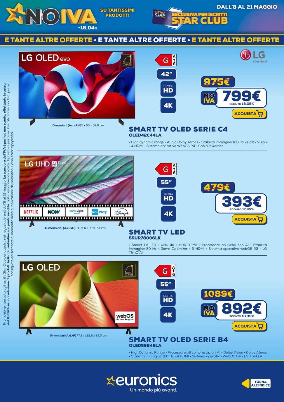euronics - Volantino Euronics valido dal 08/05 al 21/05 - page: 19
