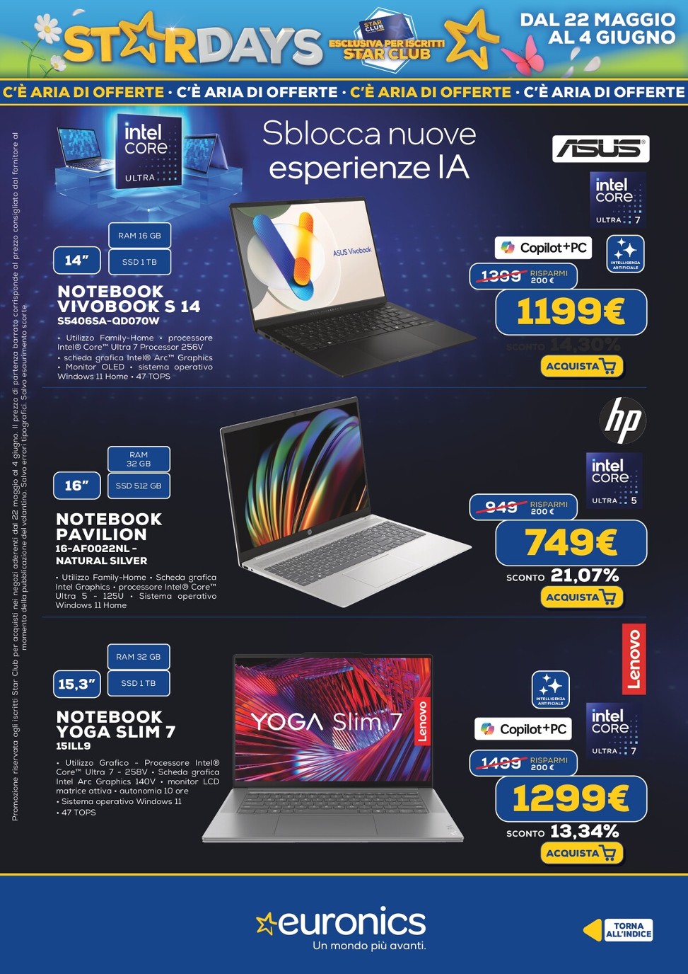 euronics - Volantino Euronics - Star Days valido dal 22/05 al 04/06 - page: 11