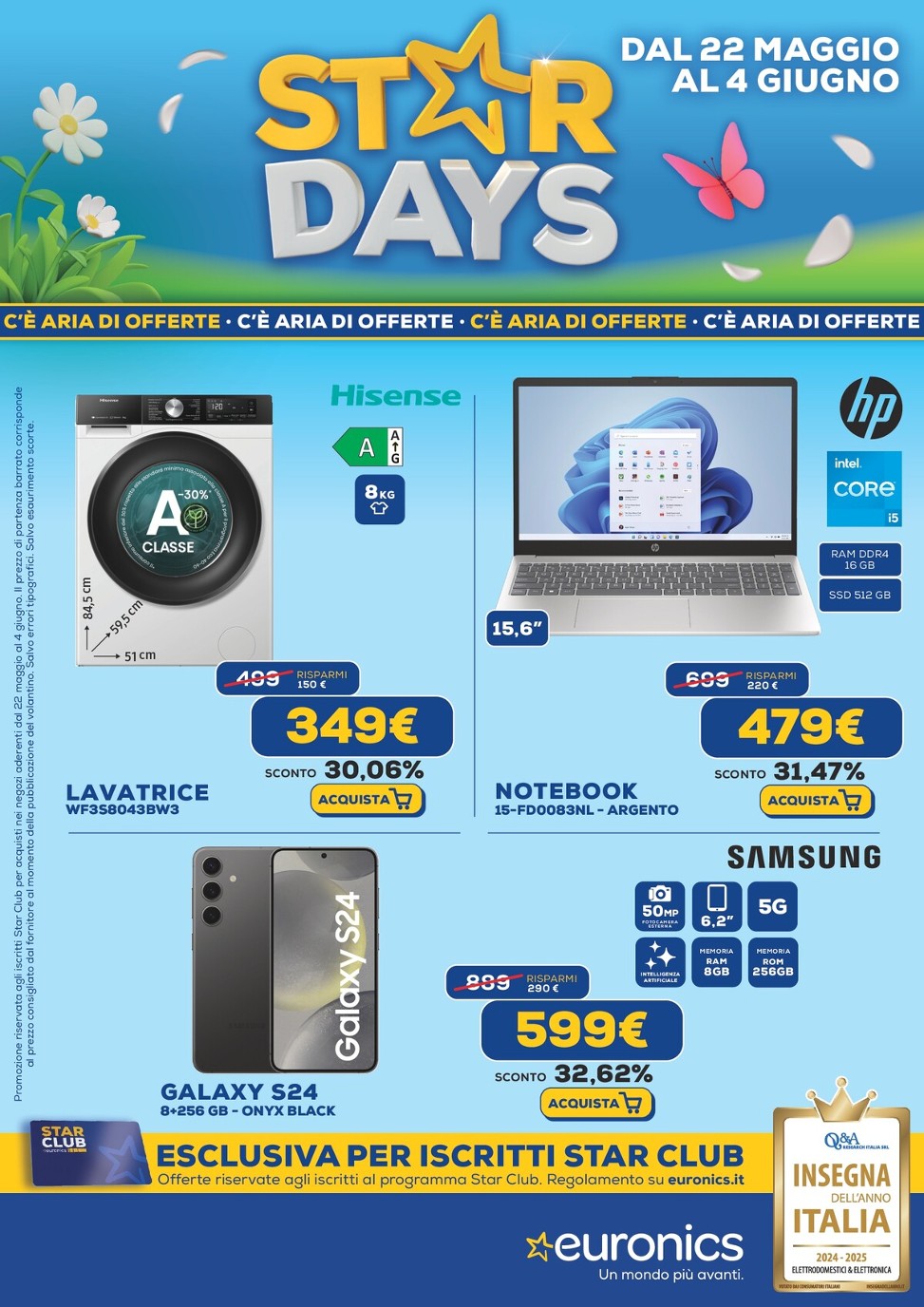 euronics - Volantino Euronics - Star Days valido dal 22/05 al 04/06