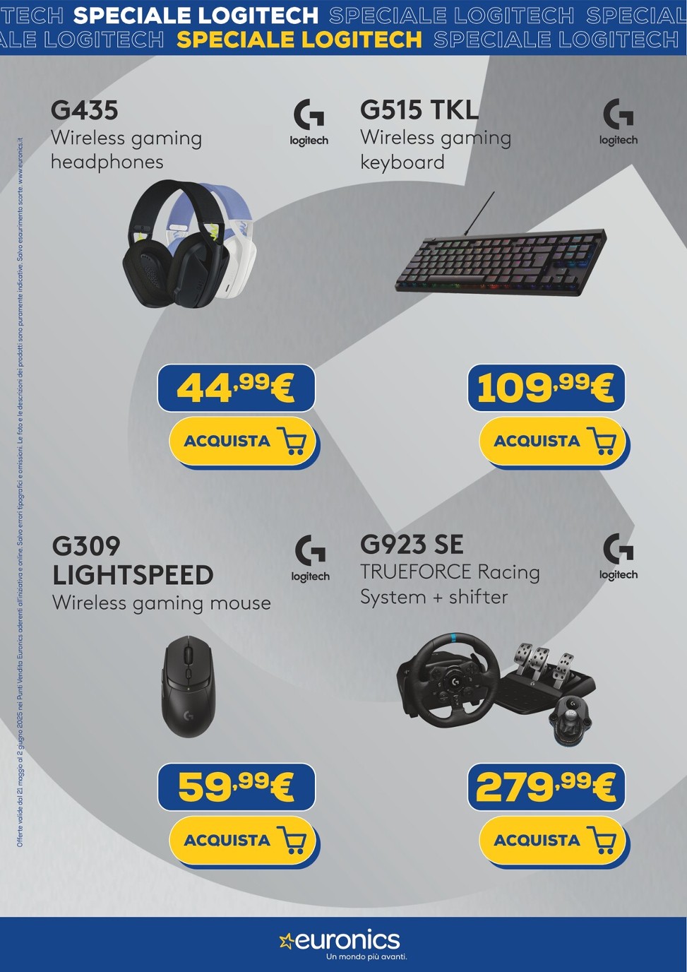 euronics - Volantino Euronics - Speciale Logitech valido dal 21/05 al 02/06 - page: 3