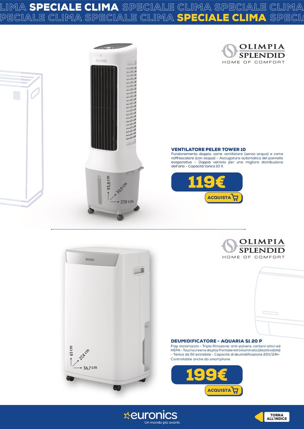 euronics - Volantino Euronics - Speciale Clima valido dal 29/05 al 18/06 - page: 39 euronics - Volantino Euronics - Speciale Clima valido dal 29/05 al 18/06 - page: 39