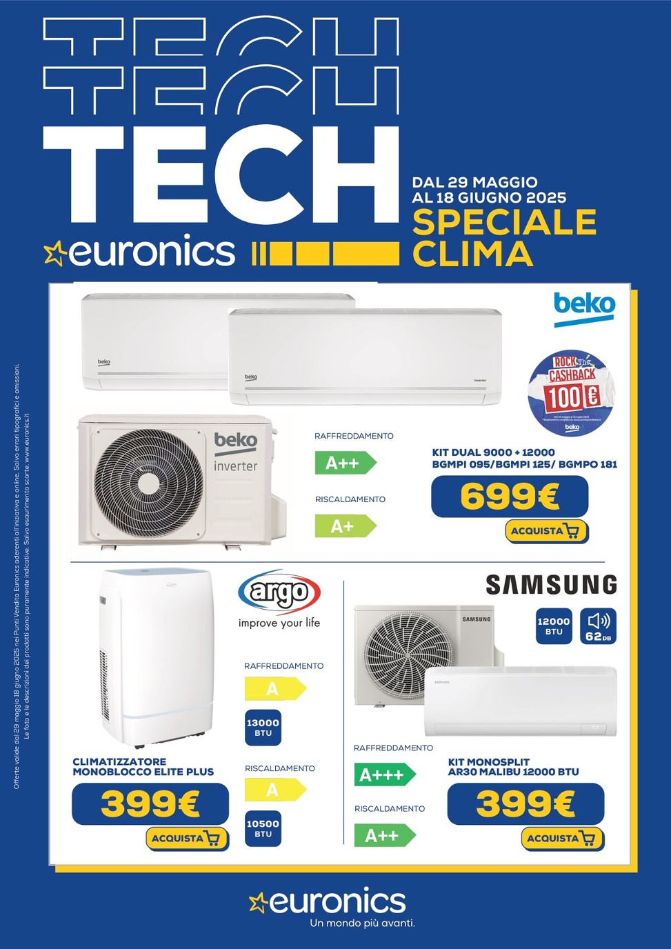 euronics - Volantino Euronics - Speciale Clima valido dal 29/05 al 18/06