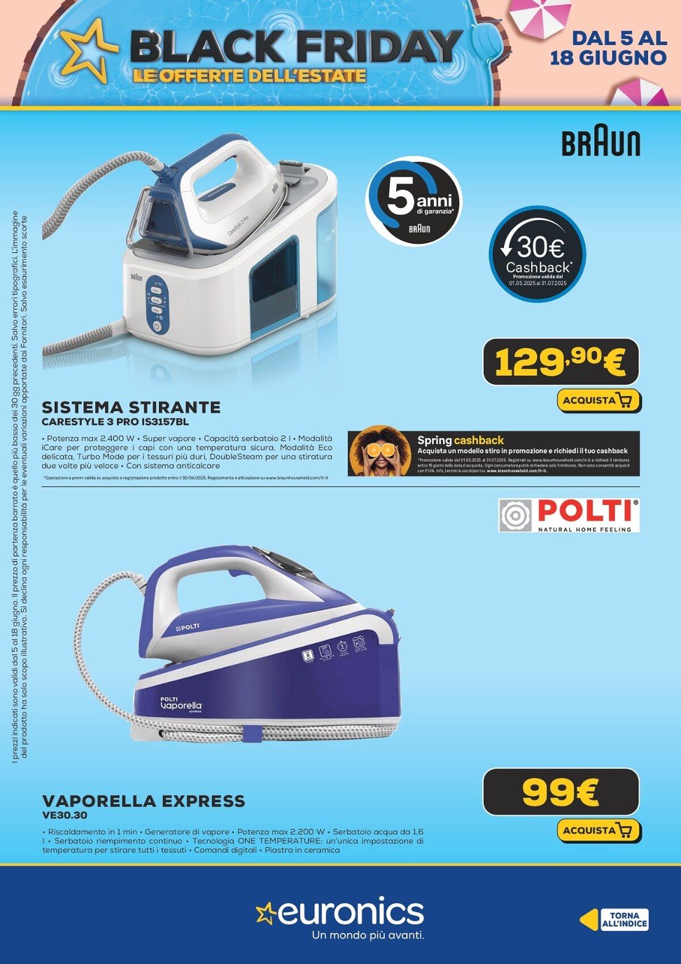 euronics - Volantino Euronics - Black Friday d'Estate valido dal 05/06 al 18/06 - page: 42 euronics - Volantino Euronics - Black Friday d'Estate valido dal 05/06 al 18/06 - page: 42