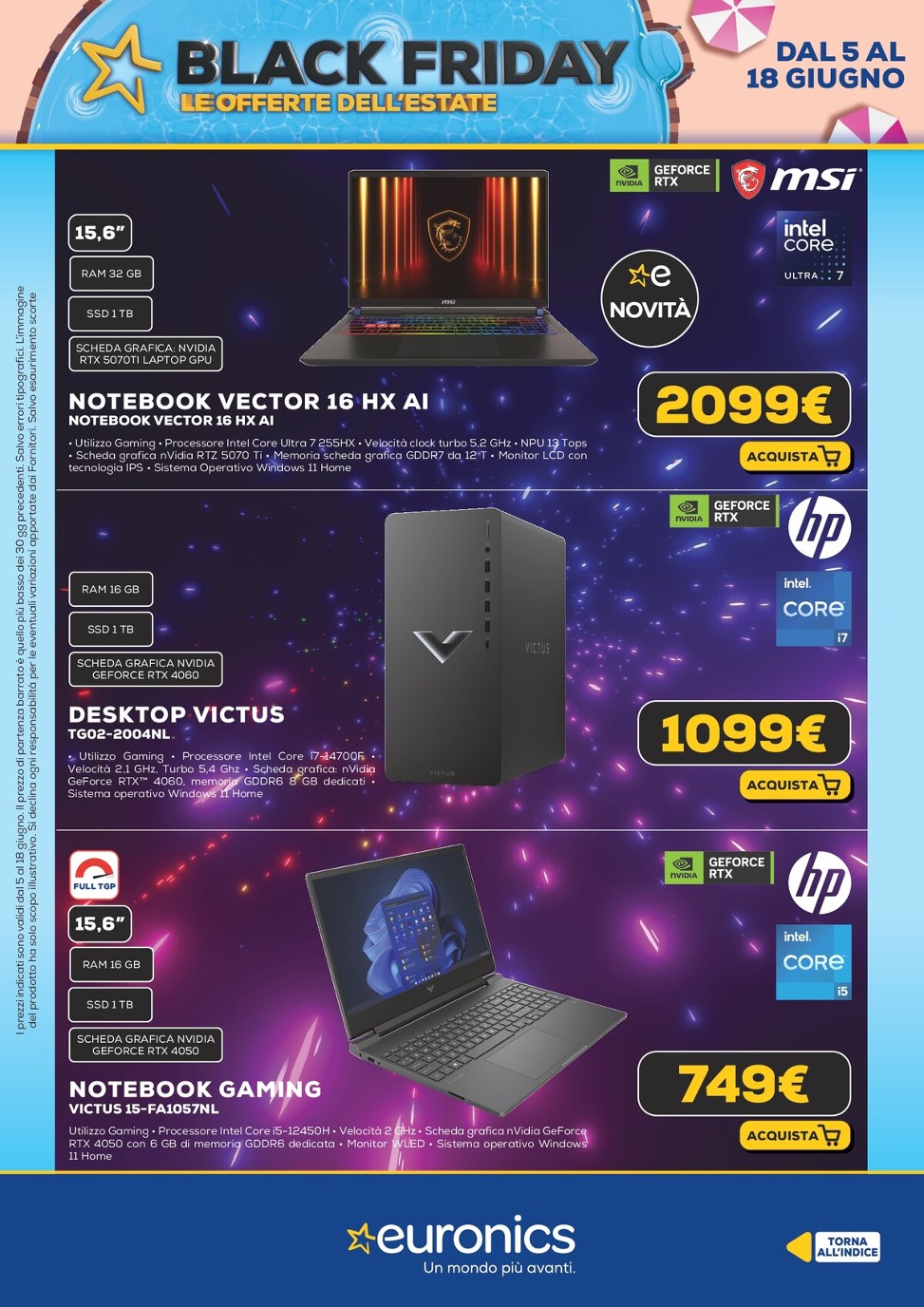 euronics - Volantino Euronics - Black Friday d'Estate valido dal 05/06 al 18/06 - page: 13 euronics - Volantino Euronics - Black Friday d'Estate valido dal 05/06 al 18/06 - page: 13