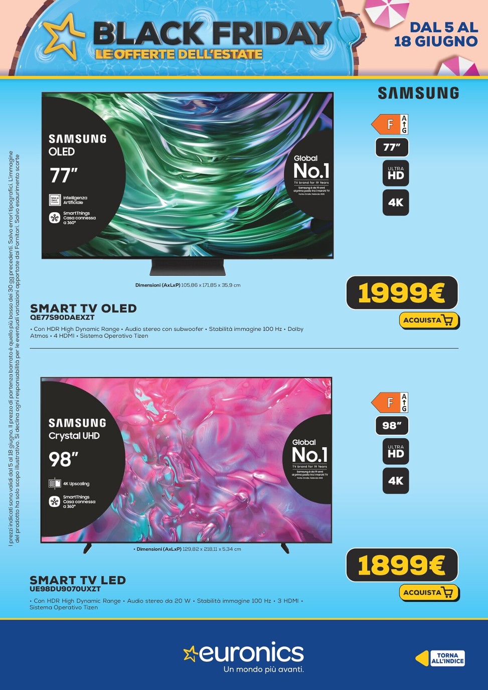 euronics - Volantino Euronics - Black Friday d'Estate valido dal 05/06 al 18/06 - page: 25 euronics - Volantino Euronics - Black Friday d'Estate valido dal 05/06 al 18/06 - page: 25