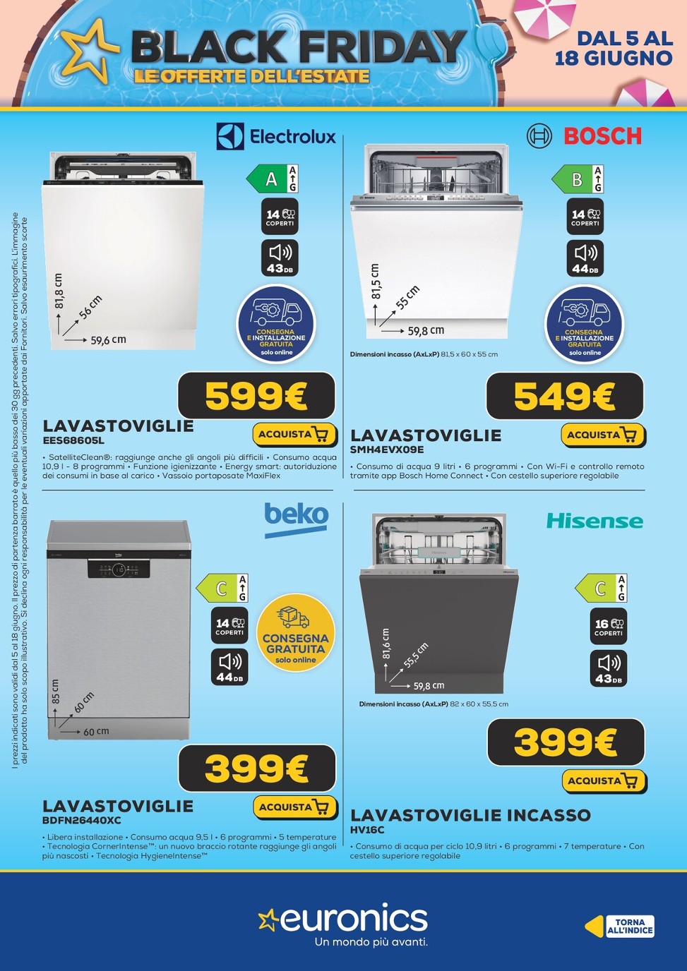 euronics - Volantino Euronics - Black Friday d'Estate valido dal 05/06 al 18/06 - page: 33 euronics - Volantino Euronics - Black Friday d'Estate valido dal 05/06 al 18/06 - page: 33