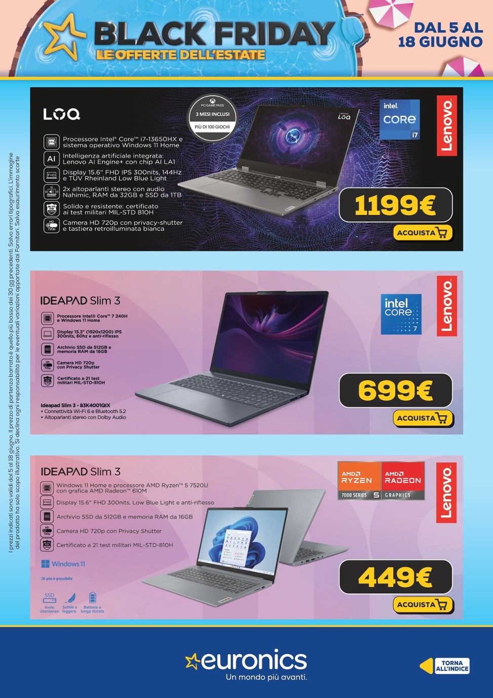 euronics - Volantino Euronics - Black Friday d'Estate valido dal 05/06 al 18/06 - page: 11 euronics - Volantino Euronics - Black Friday d'Estate valido dal 05/06 al 18/06 - page: 11