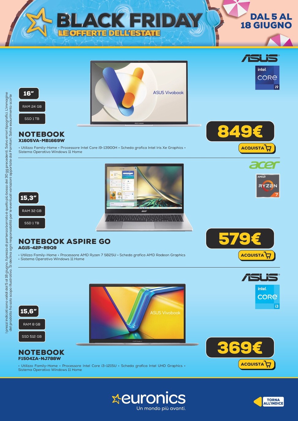 euronics - Volantino Euronics - Black Friday d'Estate valido dal 05/06 al 18/06 - page: 14 euronics - Volantino Euronics - Black Friday d'Estate valido dal 05/06 al 18/06 - page: 14
