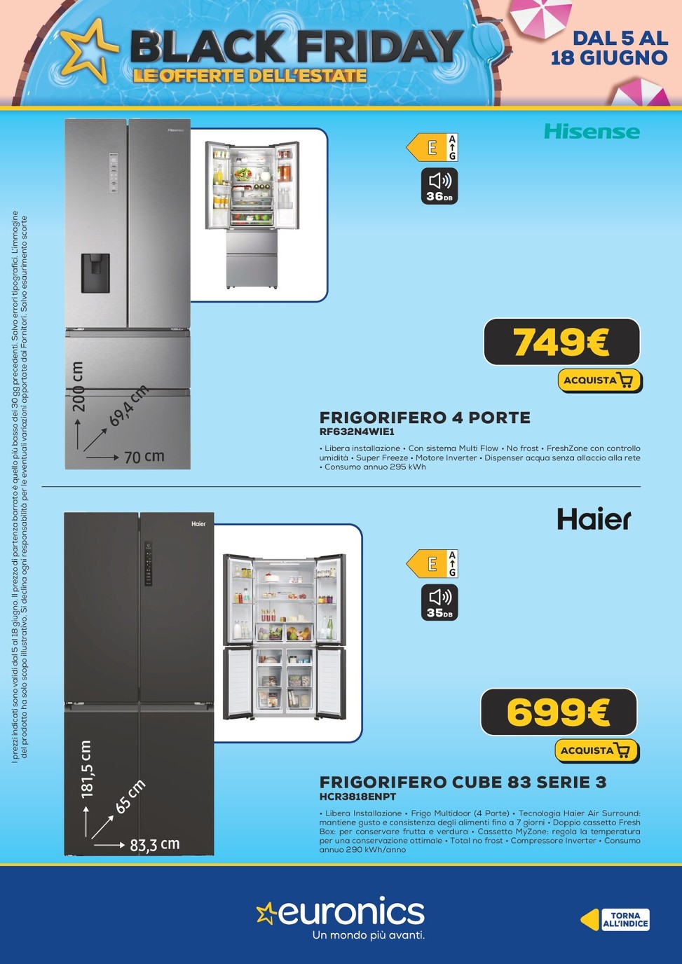 euronics - Volantino Euronics - Black Friday d'Estate valido dal 05/06 al 18/06 - page: 32 euronics - Volantino Euronics - Black Friday d'Estate valido dal 05/06 al 18/06 - page: 32