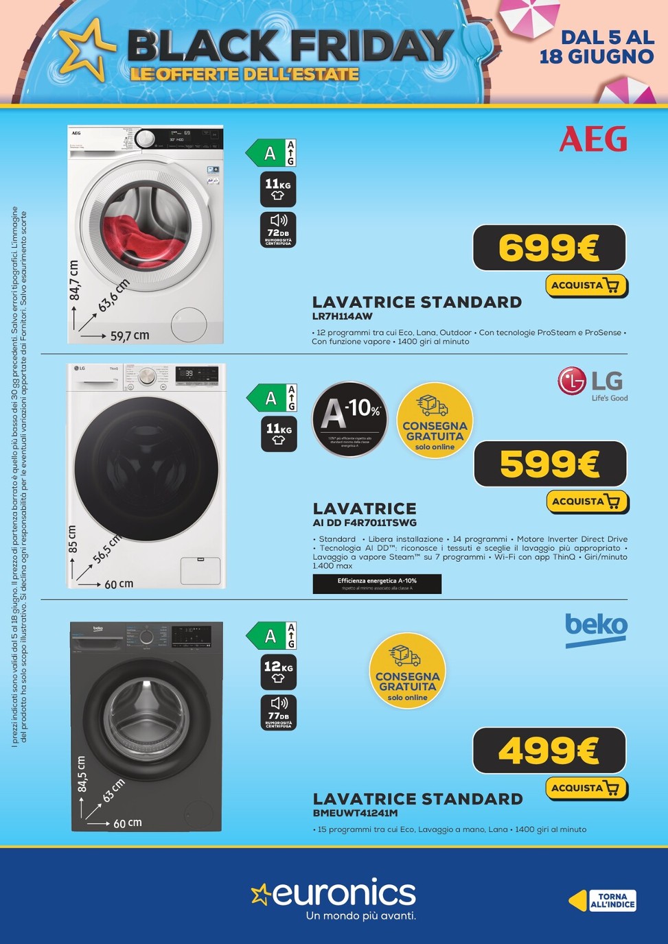 euronics - Volantino Euronics - Black Friday d'Estate valido dal 05/06 al 18/06 - page: 27 euronics - Volantino Euronics - Black Friday d'Estate valido dal 05/06 al 18/06 - page: 27