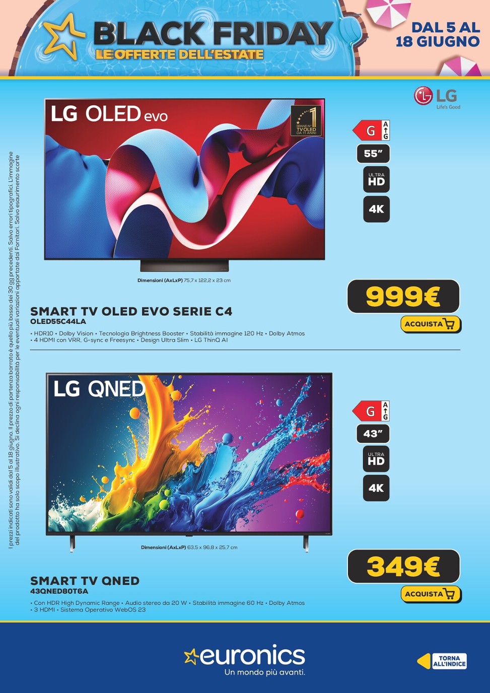 euronics - Volantino Euronics - Black Friday d'Estate valido dal 05/06 al 18/06 - page: 23 euronics - Volantino Euronics - Black Friday d'Estate valido dal 05/06 al 18/06 - page: 23