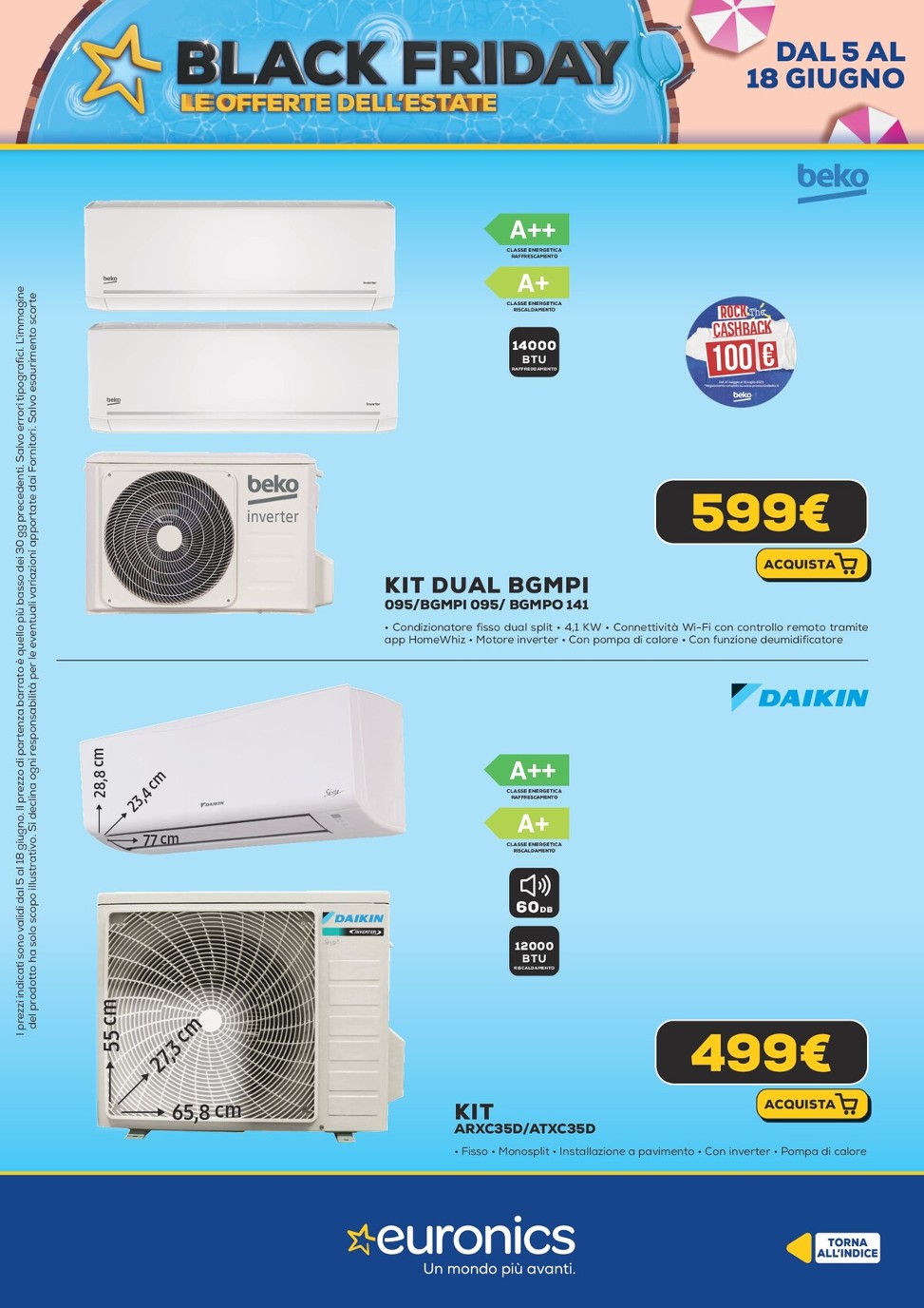 euronics - Volantino Euronics - Black Friday d'Estate valido dal 05/06 al 18/06 - page: 37 euronics - Volantino Euronics - Black Friday d'Estate valido dal 05/06 al 18/06 - page: 37