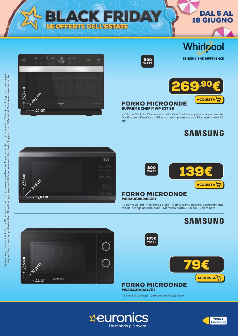 euronics - Volantino Euronics - Black Friday d'Estate valido dal 05/06 al 18/06 - page: 43 euronics - Volantino Euronics - Black Friday d'Estate valido dal 05/06 al 18/06 - page: 43