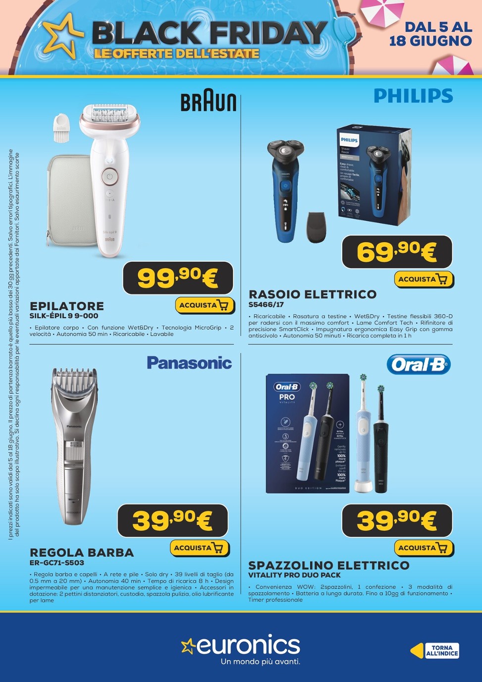 euronics - Volantino Euronics - Black Friday d'Estate valido dal 05/06 al 18/06 - page: 47 euronics - Volantino Euronics - Black Friday d'Estate valido dal 05/06 al 18/06 - page: 47