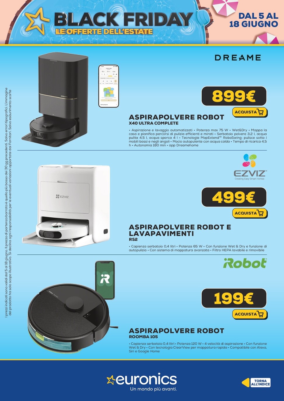 euronics - Volantino Euronics - Black Friday d'Estate valido dal 05/06 al 18/06 - page: 40 euronics - Volantino Euronics - Black Friday d'Estate valido dal 05/06 al 18/06 - page: 40