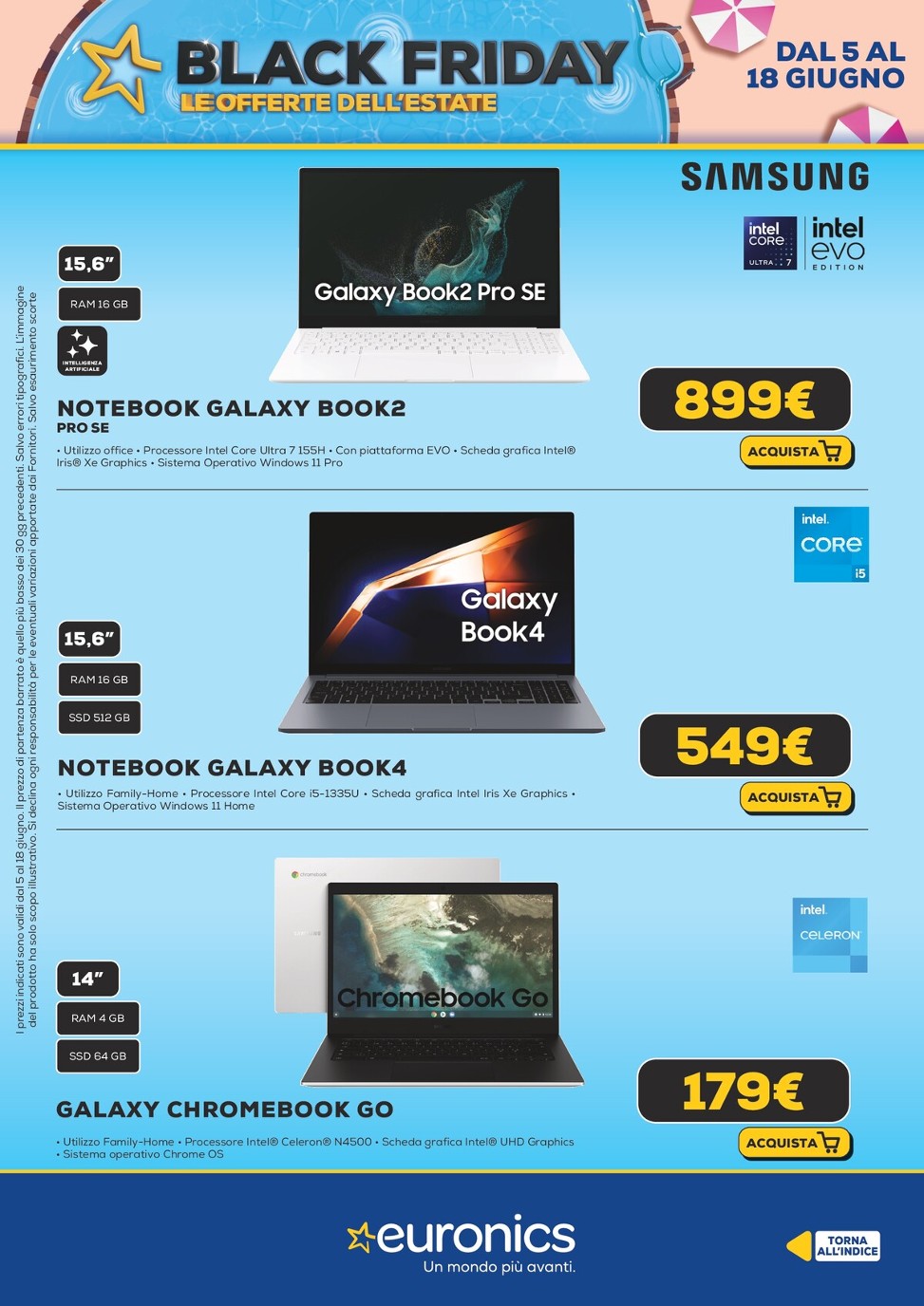 euronics - Volantino Euronics - Black Friday d'Estate valido dal 05/06 al 18/06 - page: 16 euronics - Volantino Euronics - Black Friday d'Estate valido dal 05/06 al 18/06 - page: 16