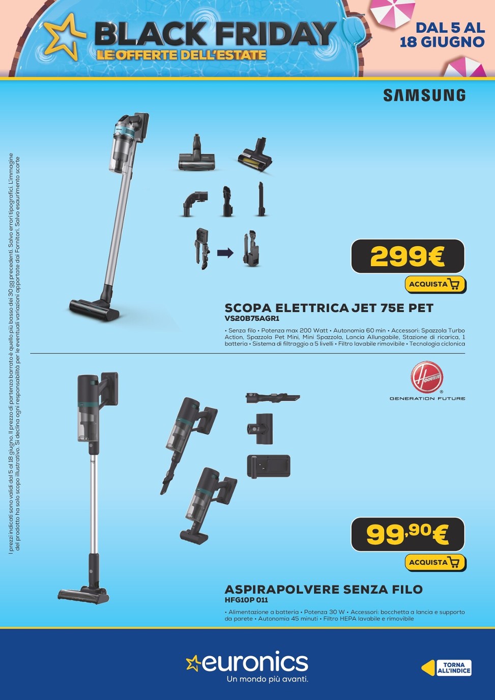 euronics - Volantino Euronics - Black Friday d'Estate valido dal 05/06 al 18/06 - page: 39 euronics - Volantino Euronics - Black Friday d'Estate valido dal 05/06 al 18/06 - page: 39