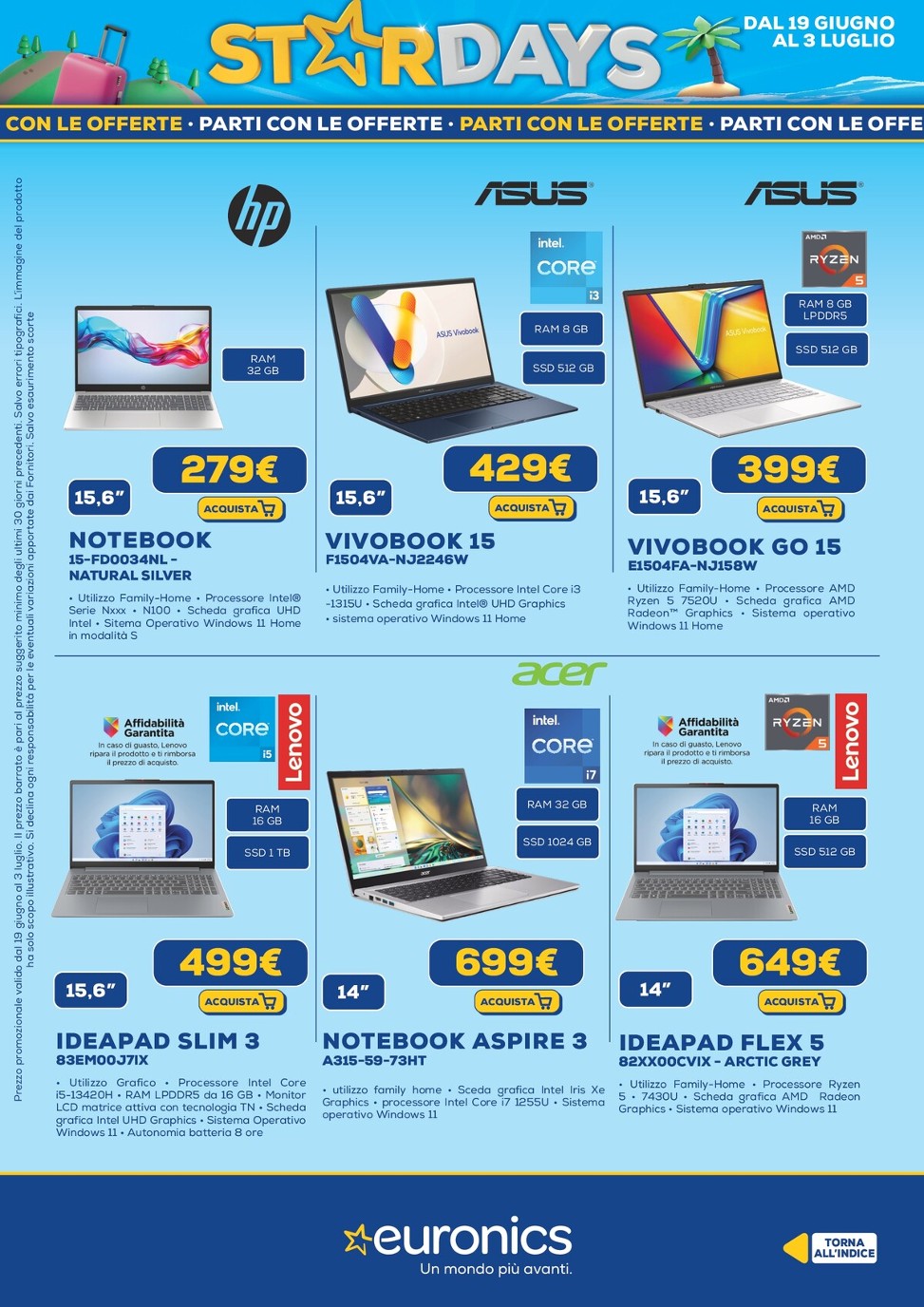 euronics - Volantino Euronics valido dal 19/06 al 03/07 - page: 15 euronics - Volantino Euronics valido dal 19/06 al 03/07 - page: 15